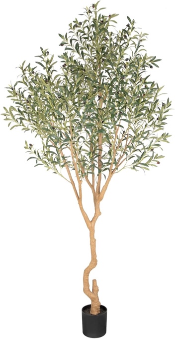 nafresh 8ft tall and fuller style artificial olive tree  realistic faux olive plant for indoor décor