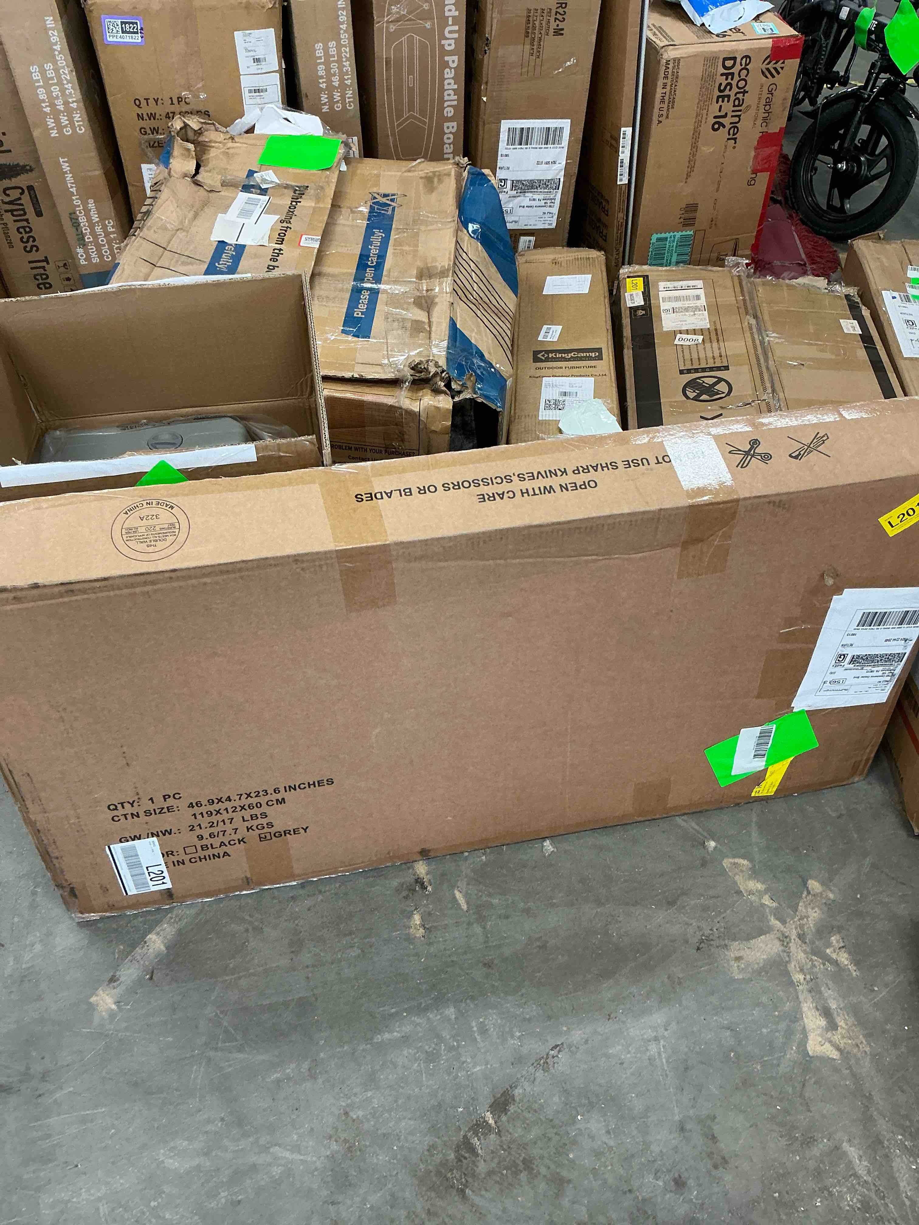 Condition photo showing New/Like New for bifanuo 80 gallon resin deck box with lock waterproof outdoor storage for patio furniture garden tools and more