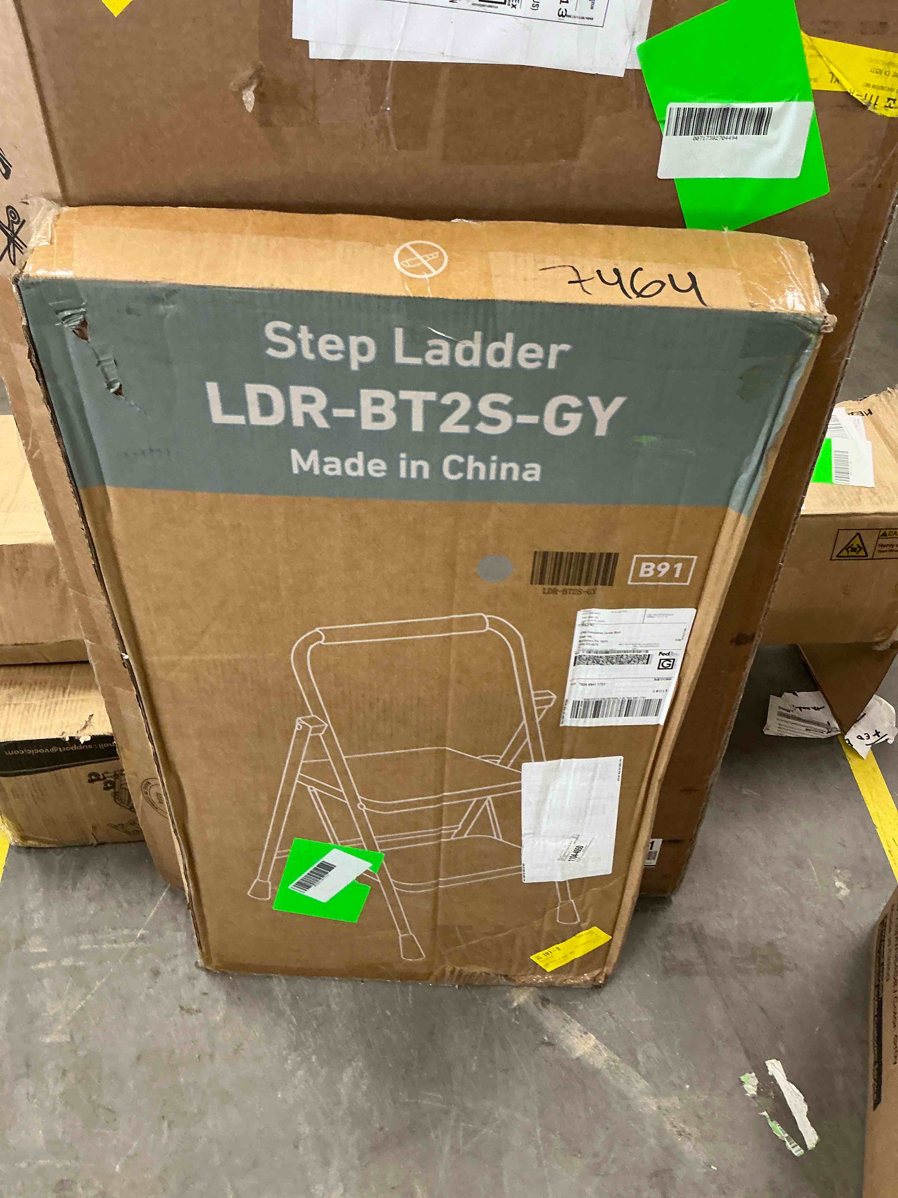 Condition photo showing New/Like New for edx 2 step ladder, portable folding step stool heavy duty, gray-white