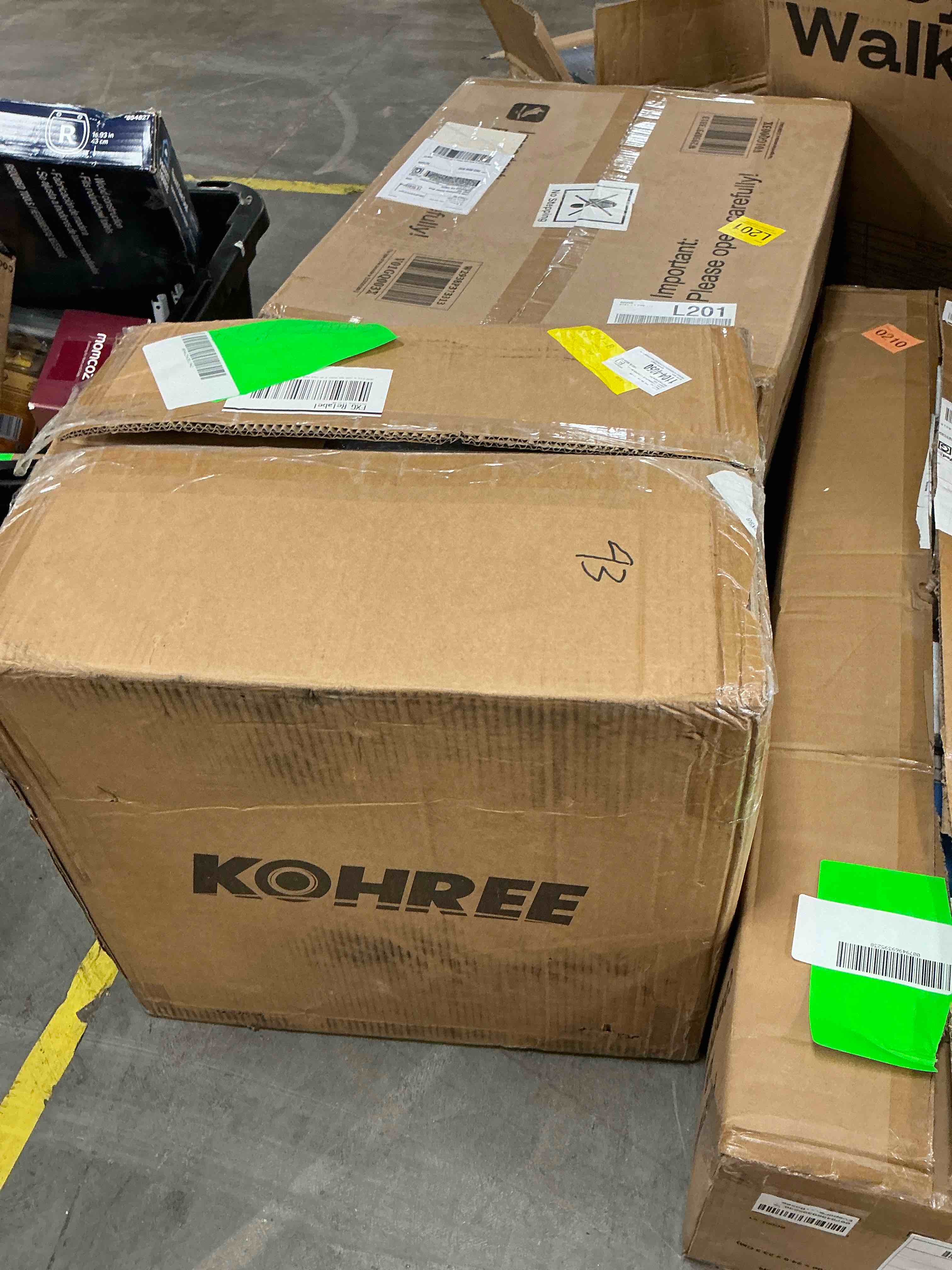 Condition photo showing Good Condition for kohree 6.34 gallon portable toilet  camping rv porta potty with wheels & level indicator and paper collection for adults  camping  rv  boating  hiking  trips