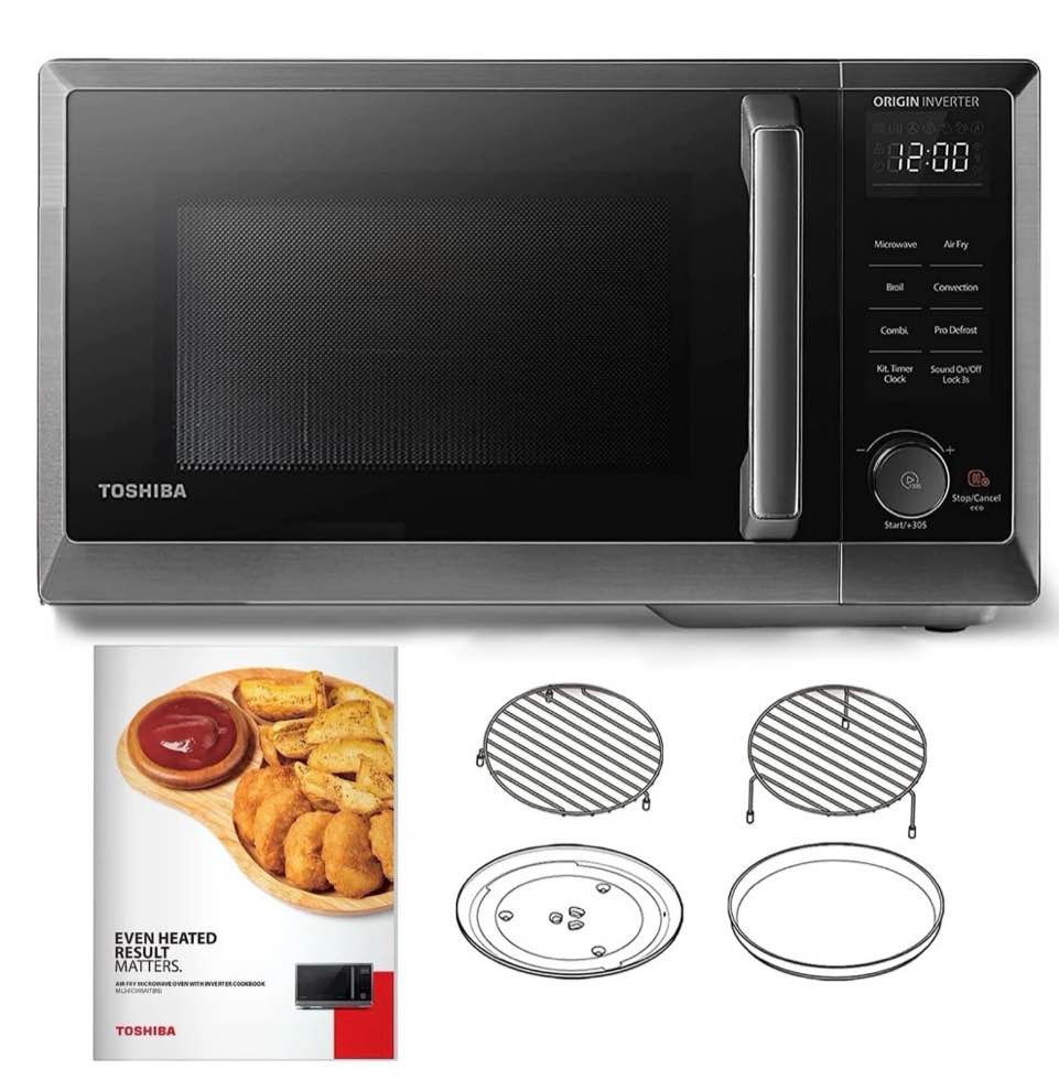 toshiba 6-in-1 inverter microwave oven air fryer combo countertop microwave