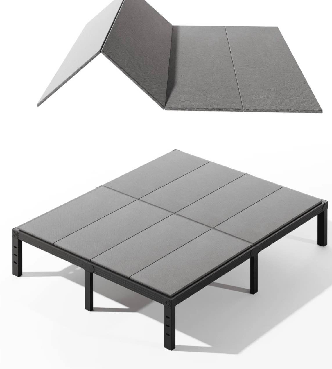 Fschos 8mm Queen Size Bunkie Board, Bed Board For Under Mattress Support, Minimize Noise, Fully Assembled
