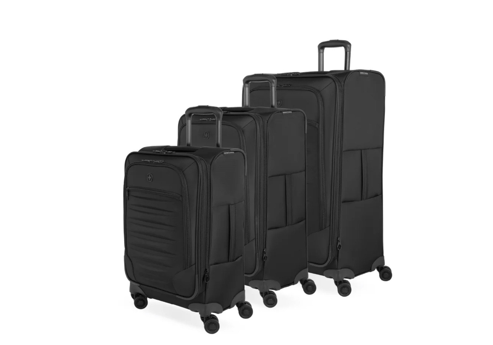 SWISSGEAR Checklite II Softside 3-Piece Expandable Luggage Set with 8 Spinner Wheels in Black