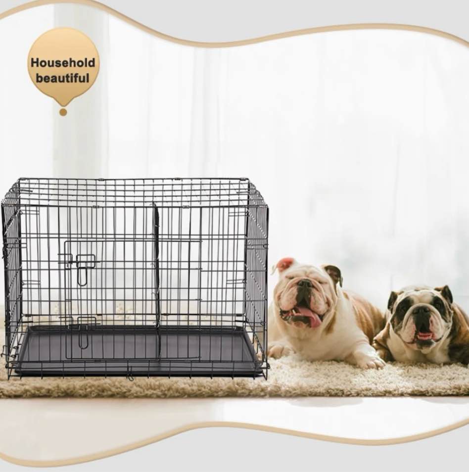bestpet folding pet kennel with divider  metal  small  30