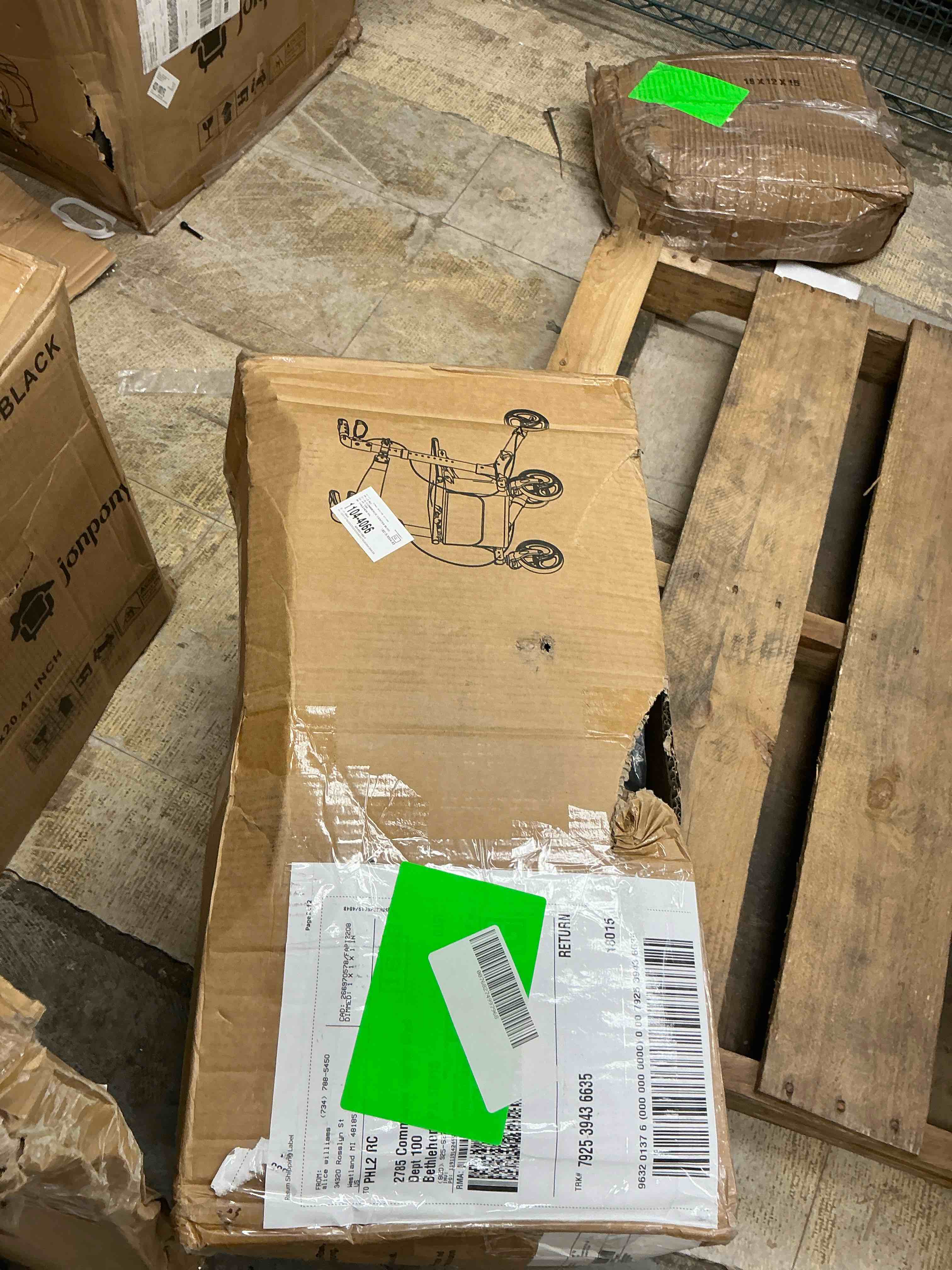 Condition photo showing New/Like New for kekoy foldable mobility rollator walkers for seniors with seat 350 lb, adjustable handles and backrest height, fsa eligible adult aluminum rolling mobility walker, 8" big wheels, green