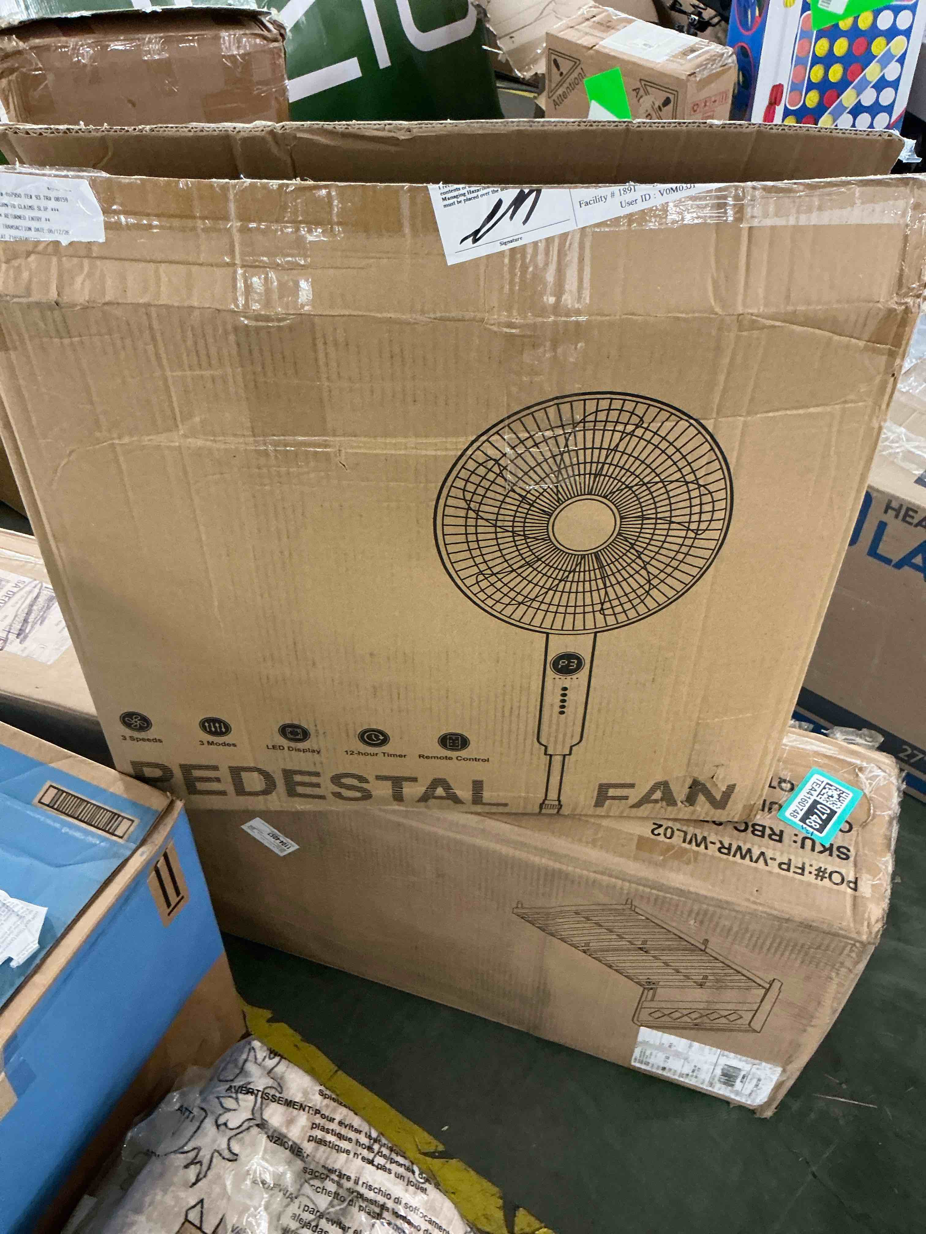 Condition photo showing Good Condition for 16 oscillating pedestal fan with remote 3-speed stand up fan with adjustable height and tilt less noise cooling fan for home office room bedroom