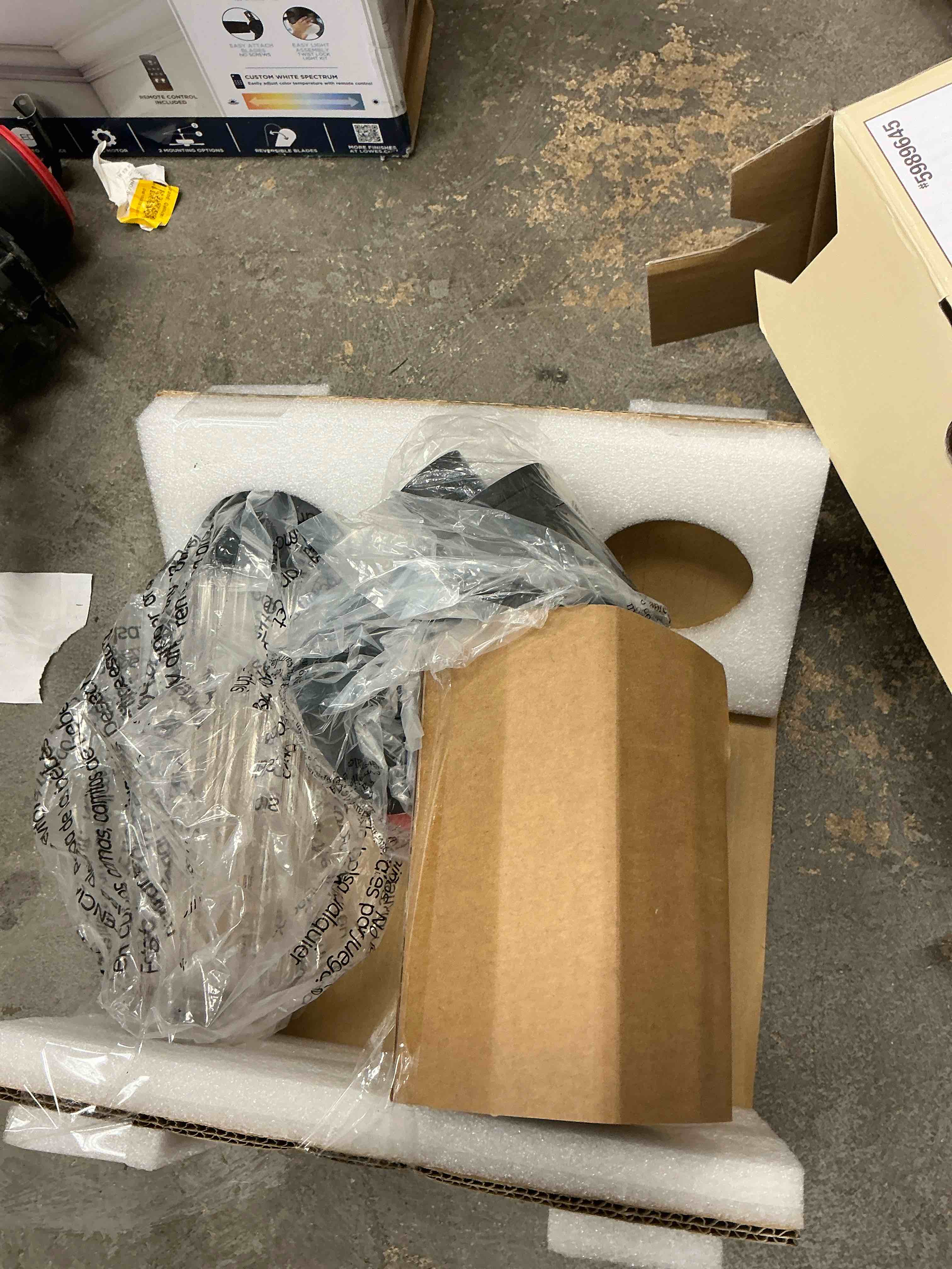 Condition photo showing Good Condition for allen + roth modesto 5-in light matte black modern/contemporary bathroom vanity light