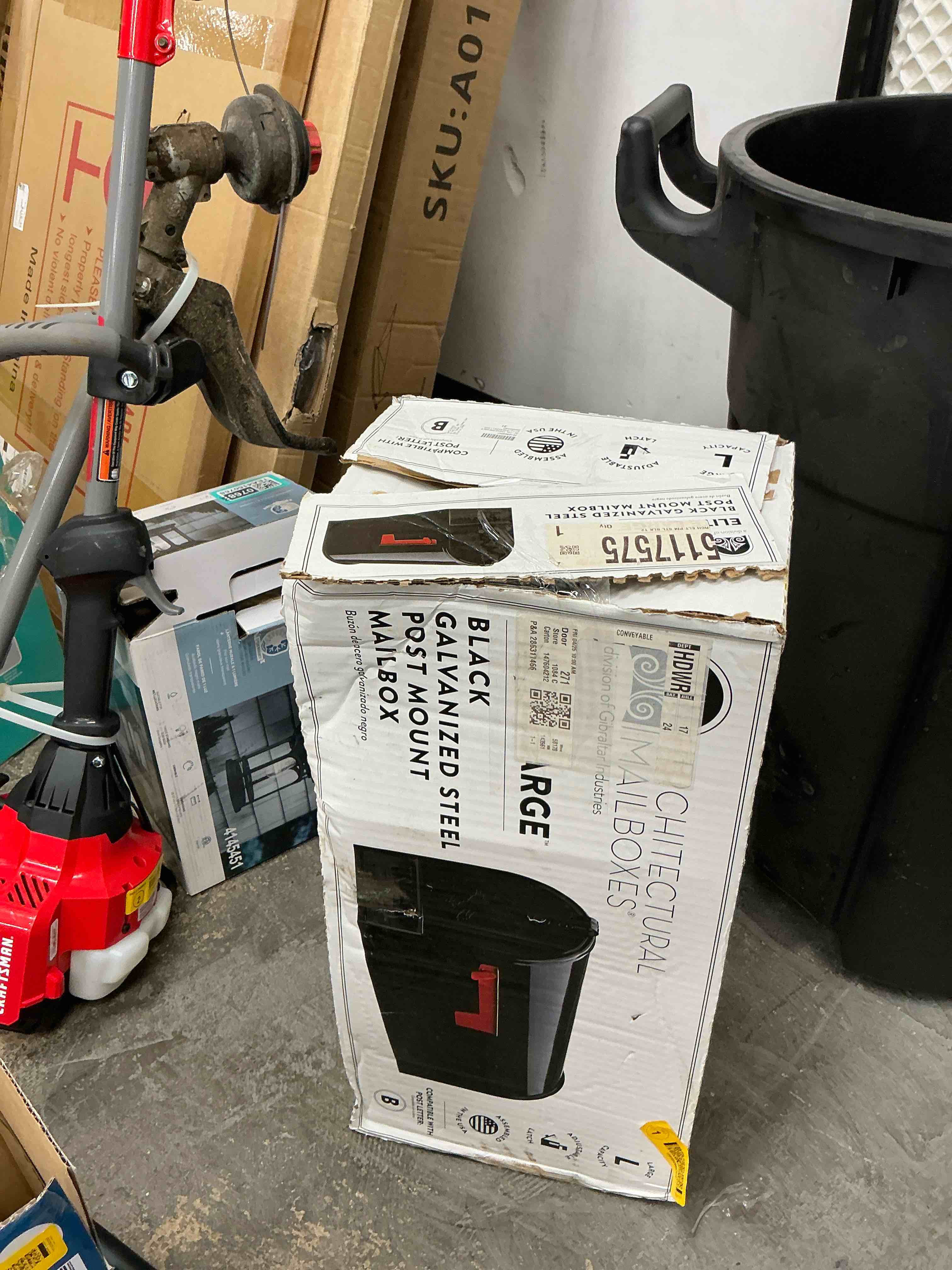 Condition photo showing Good Condition for architectural mailboxes elite large steel post mount mailbox black e1600bam