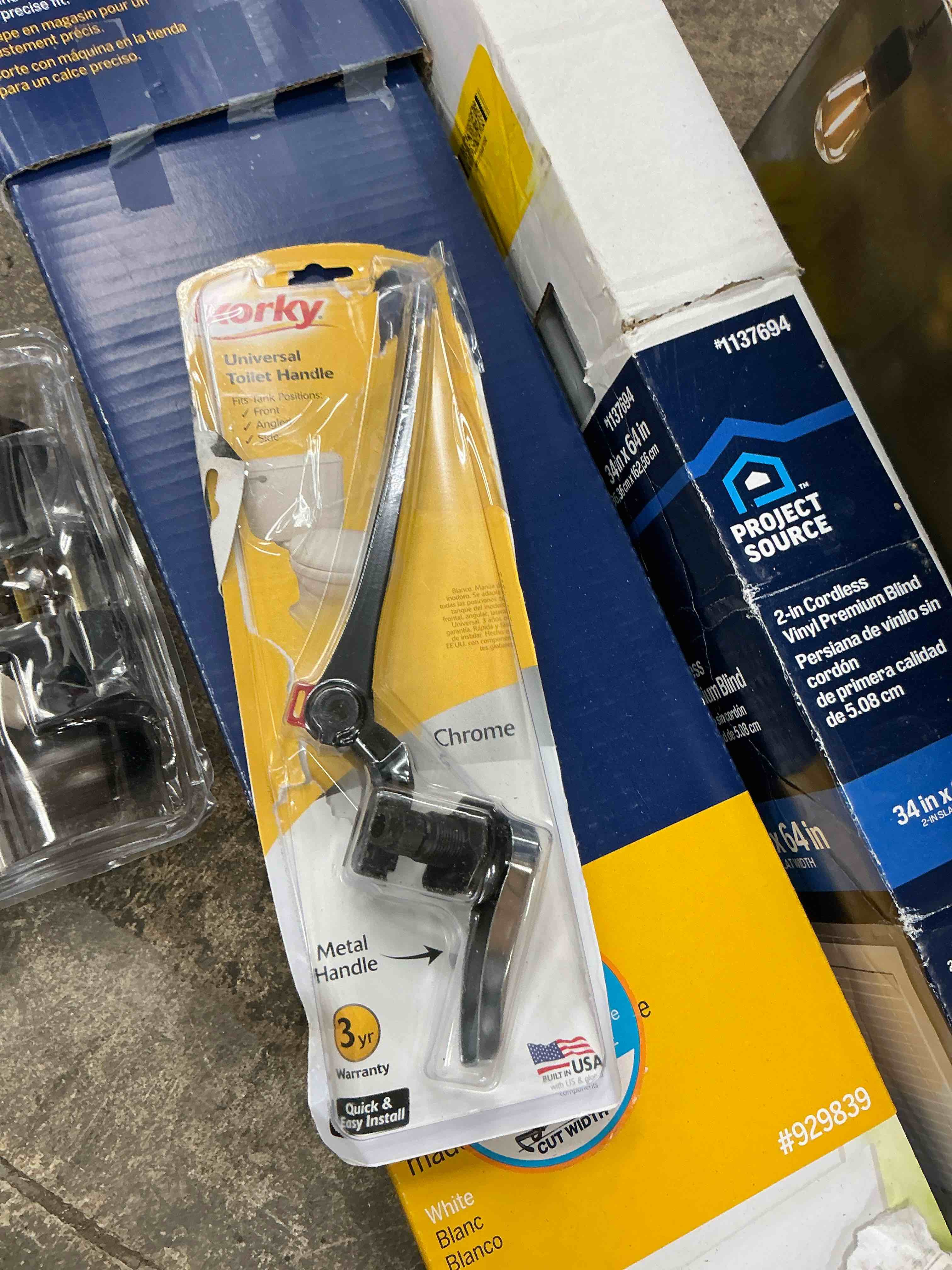 Condition photo showing Good Condition for korky 8-in front/side/neo-angle mount chrome universal fit handle with lever