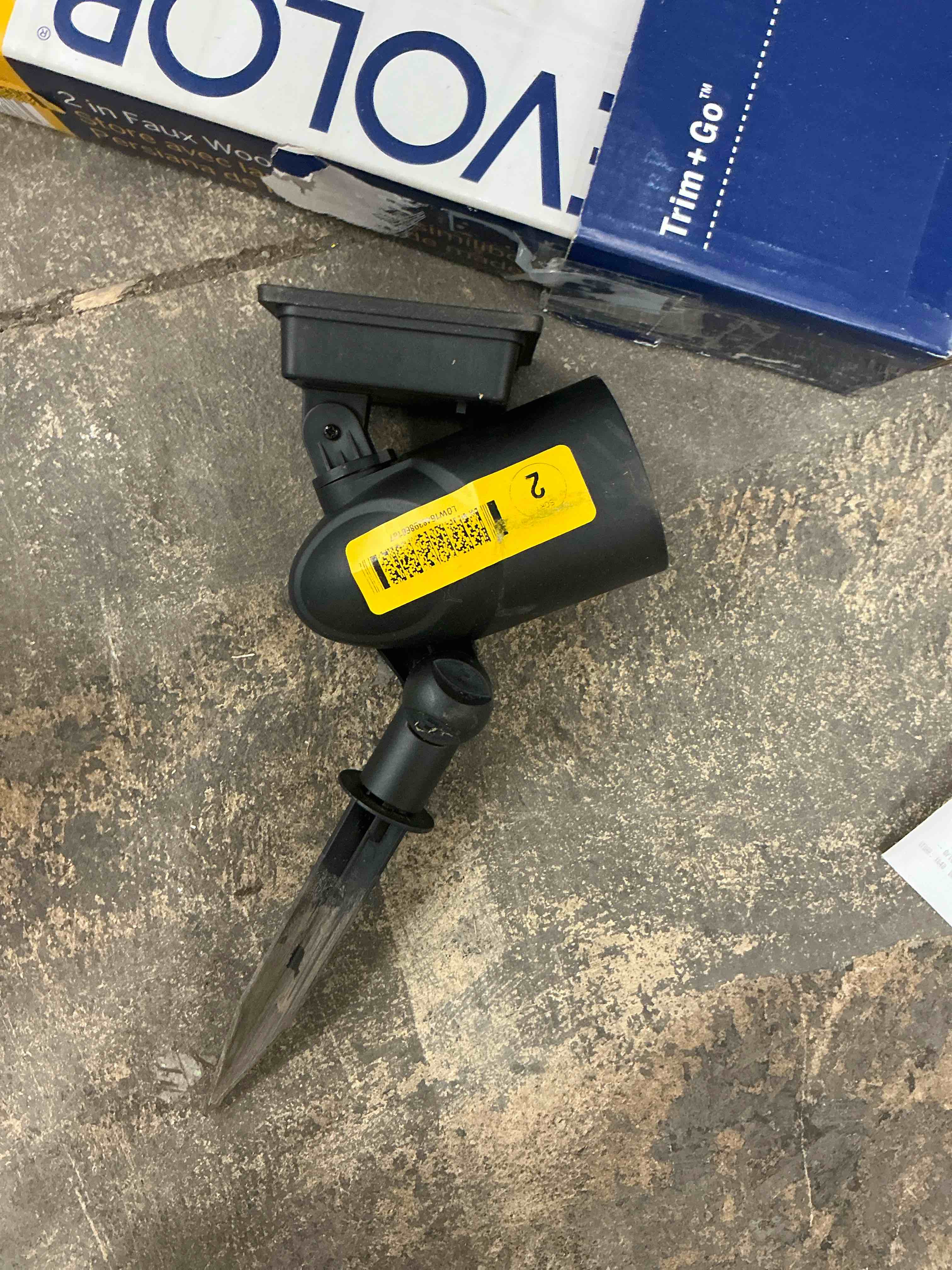 Condition photo showing Good Condition for lumens matte black warm white solar led spot light
