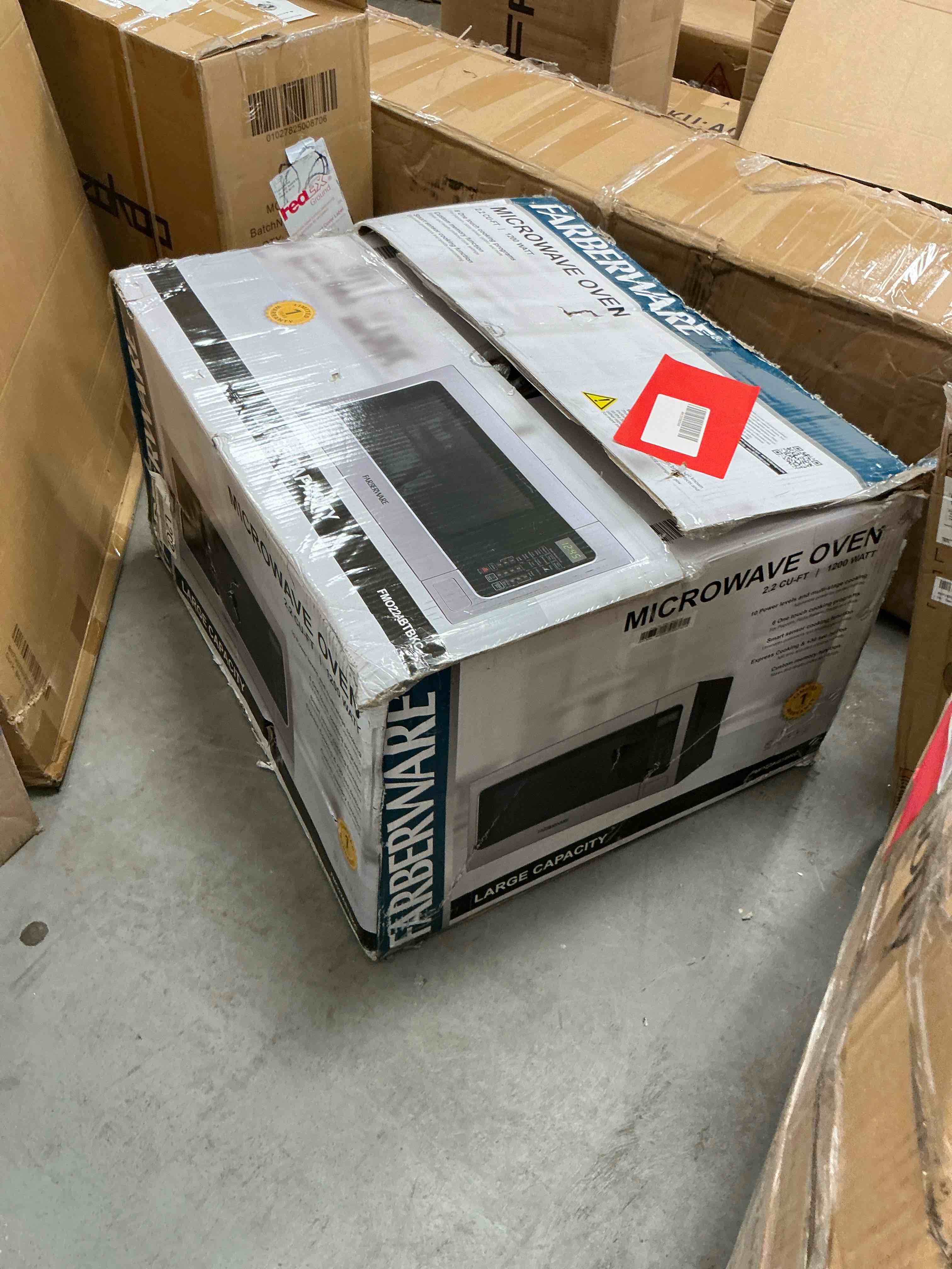 Condition photo showing Good Condition for farberware 2.2 cu ft microwave oven 1200w compact microwave oven with led display stainless steel