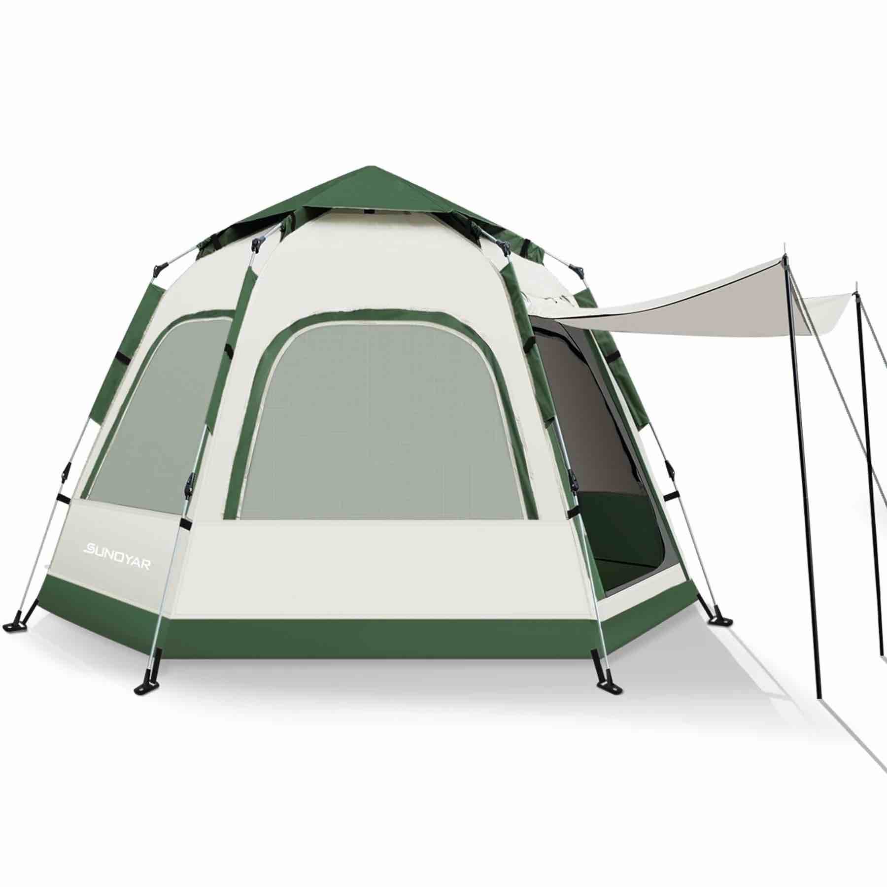 sunoyar 4-6 person tent for camping, camping tent with carry bag, instant tent for outdoor/hiking/traveling