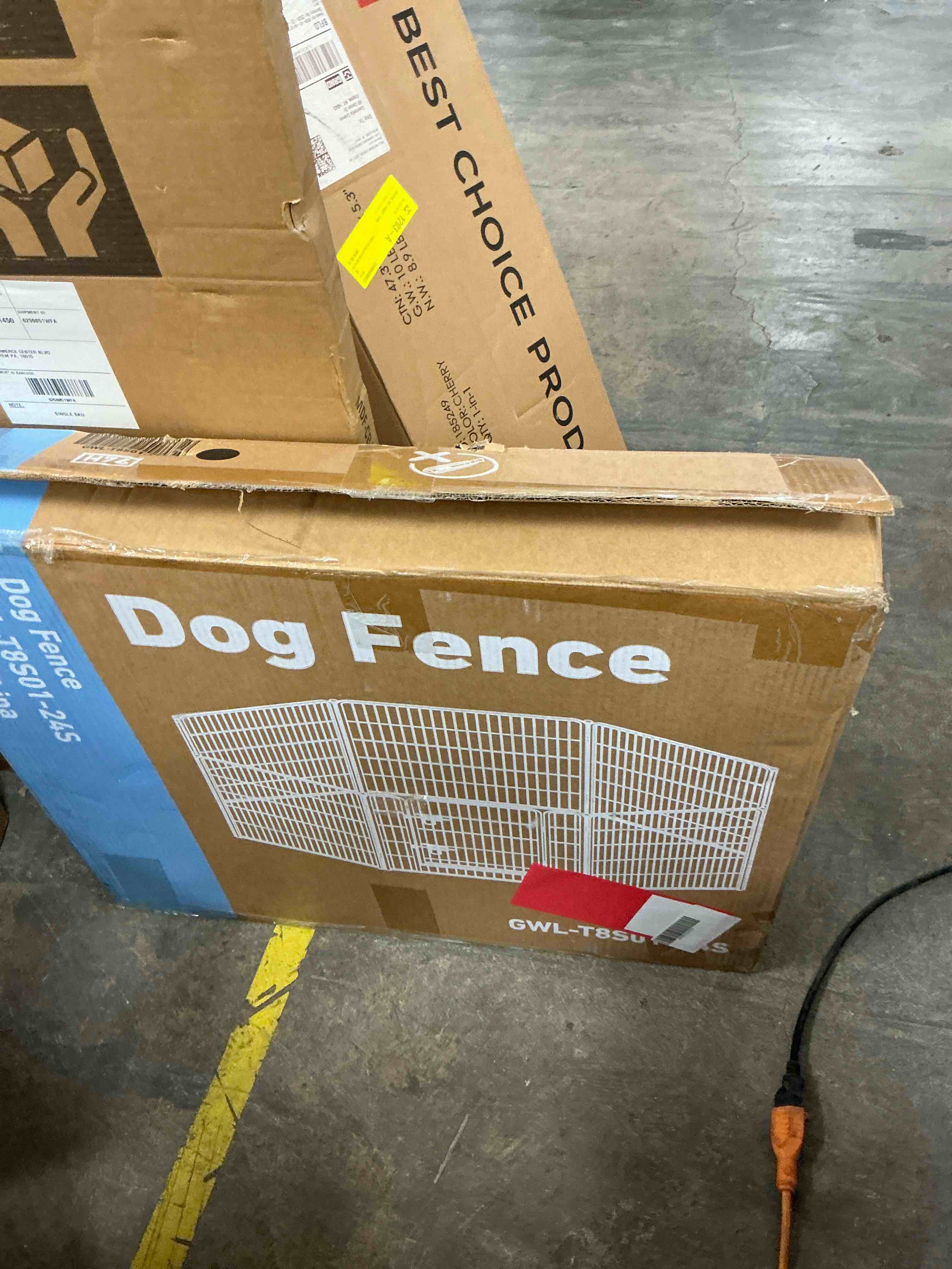 Condition photo showing As Is for edx dog playpen 8 panels 24 foldable heavy duty metal pet fence with doors indoor outdoor