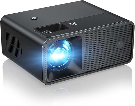 CiBest Mini Projector, Upgraded Full HD 1080P Support Video Projector, Portable Small Movie Projector, Compatible with iOS/Android/Windows/TV Stick/Box/USB/HDMI Mini Black