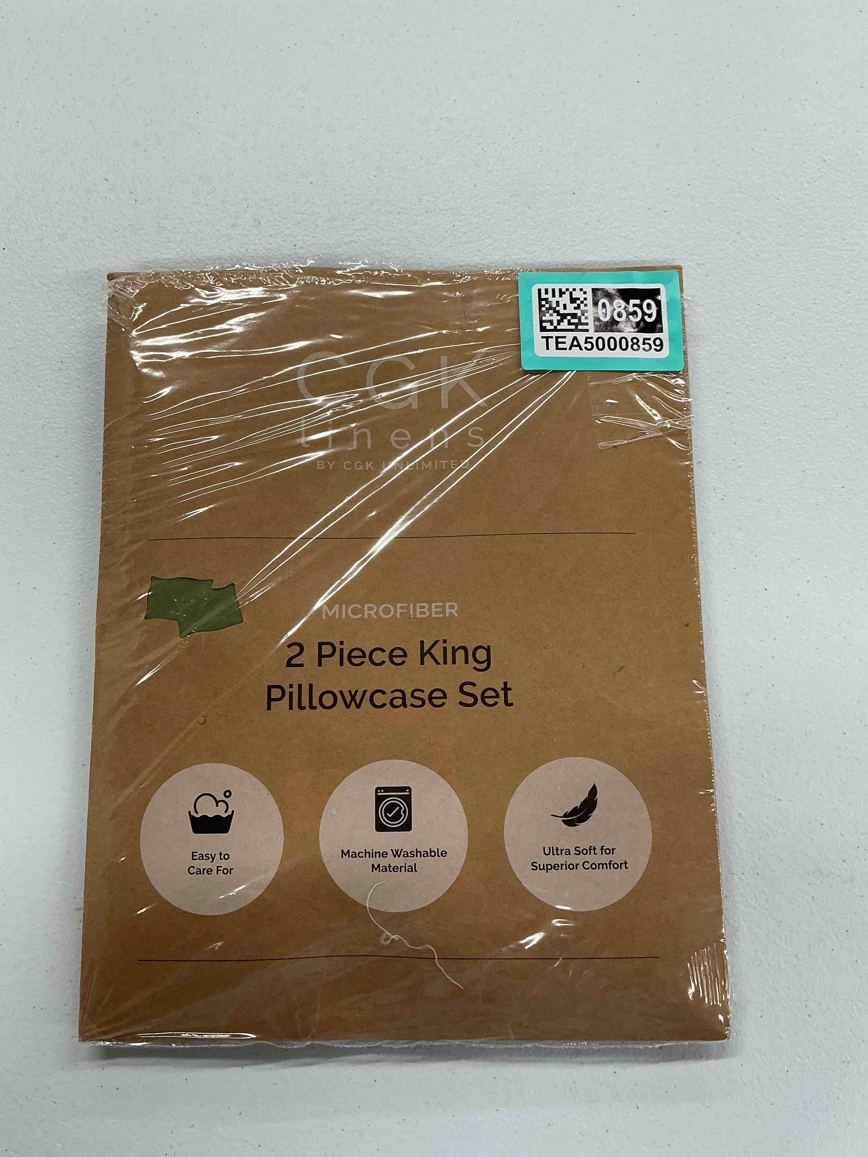 Condition photo showing Good Condition for king pillow cases set of 1 - ultra soft hotel quality pillowcase covers - comfy, cozy & wrinkle free - shrinkage, stain & fade resistant - machine washable pillow protectors - 1piece set - sage green king 15 - sage green 1