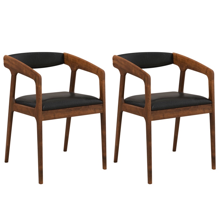 Upholstered Armchairs Set of 2 with Cozy Backrest and Padded Seat Cushion