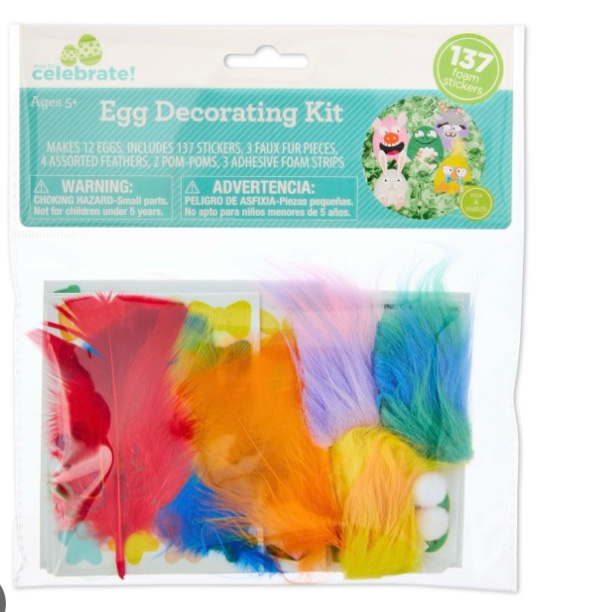 IGEED 137pcs Wooden Easter Egg Craft Kit for Kids,DIY Easter Eggs Hanging Ornaments,Easter Arts and Crafts for Party Supplies,Easter Decoration,Easter Gifts