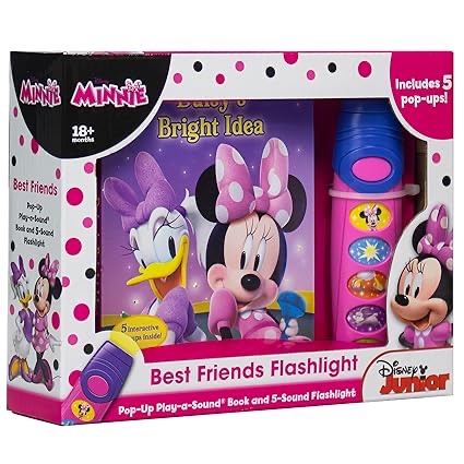 Disney Minnie Mouse - Best Friends Pop-Up Sound Board Book and Sound Flashlight Toy - PI Kids