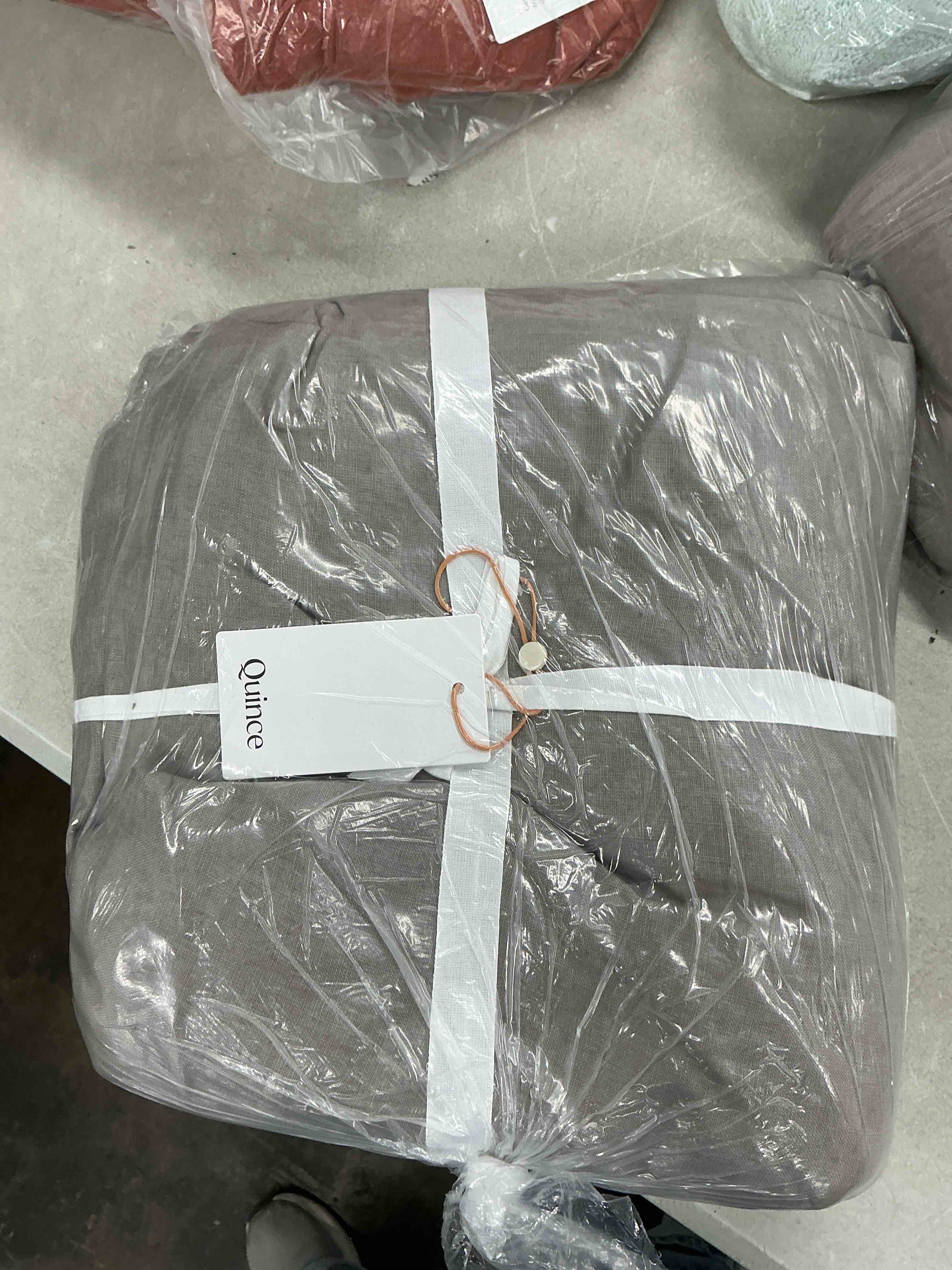 Condition photo showing New/Like New for quince european linen true blackout curtain - single panel, 96x84, grey