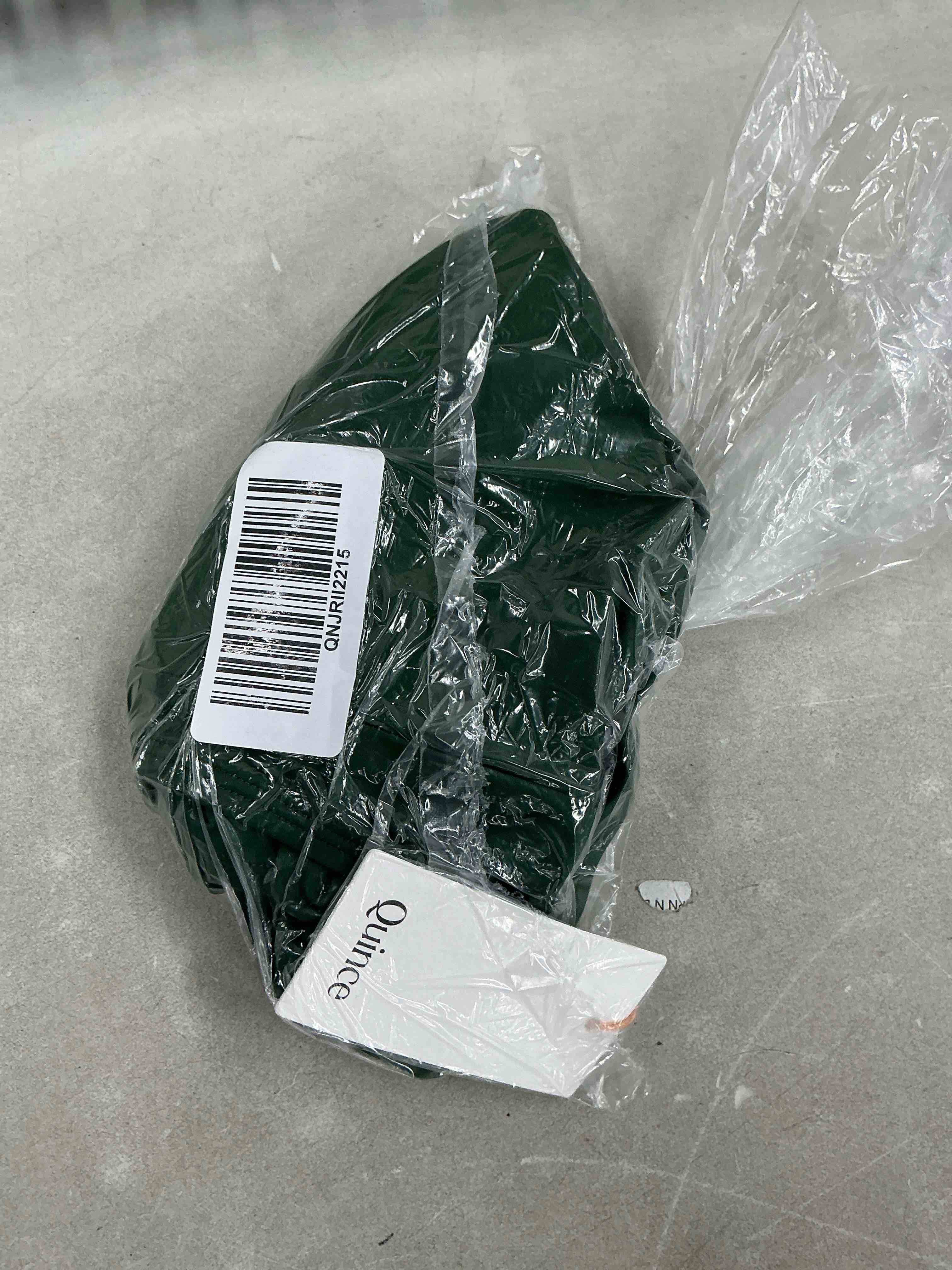 Condition photo showing New/Like New for quince italian cross-back one-piece swimsuit, m, palm