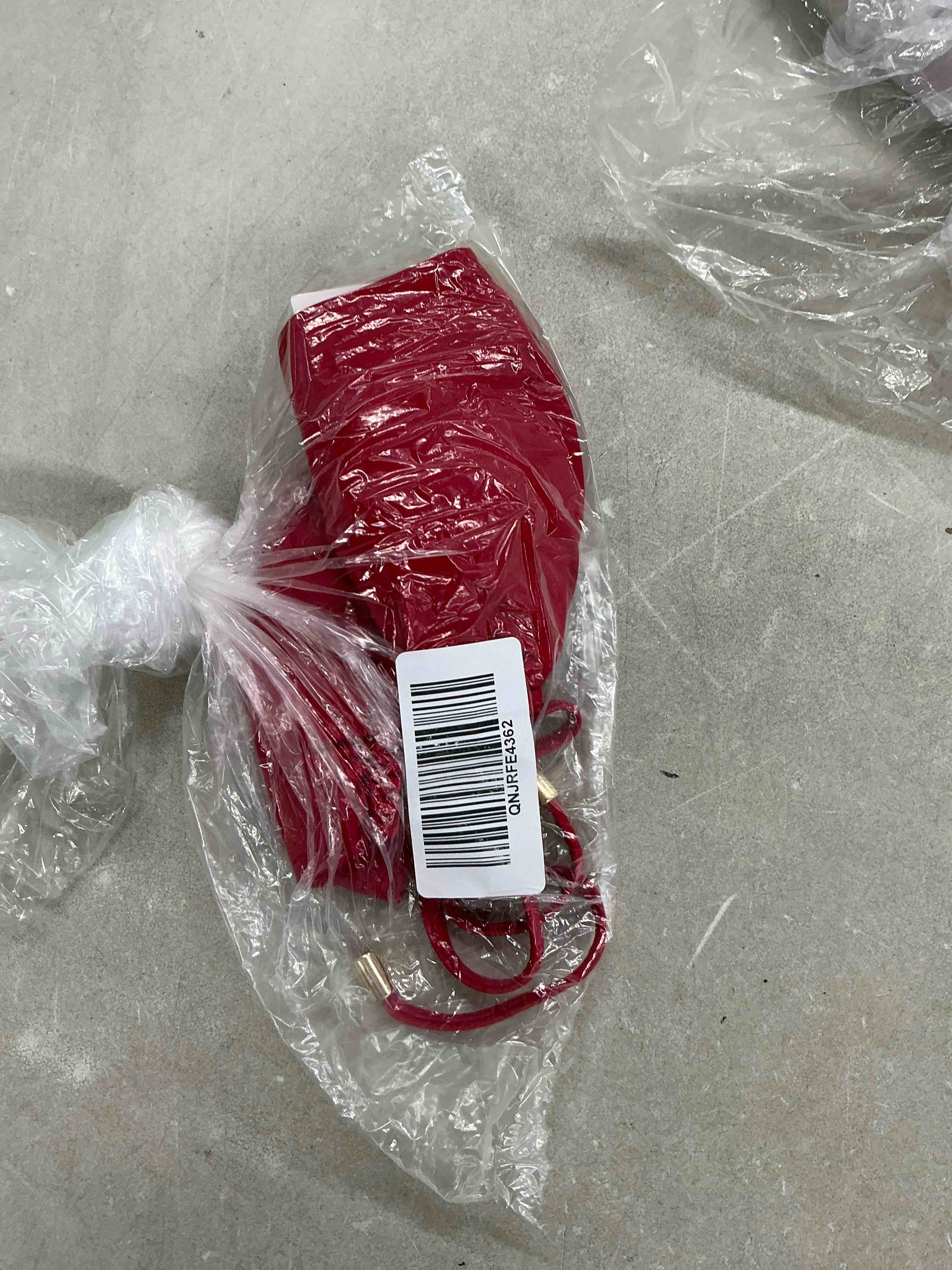 Condition photo showing New/Like New for italian triangle bikini top, s, cherry