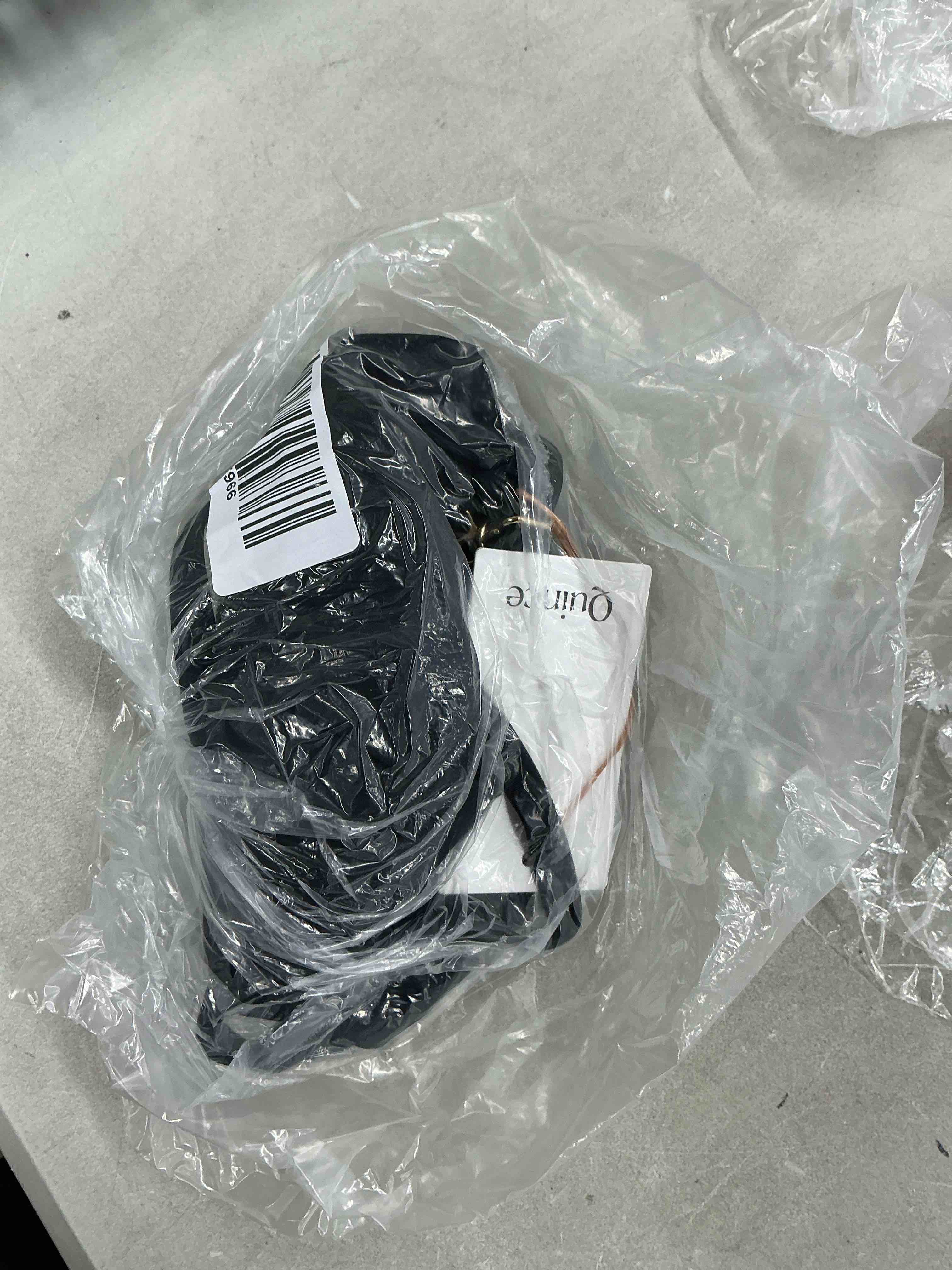 Condition photo showing New/Like New for quince italian v-neck bikini top, l, black