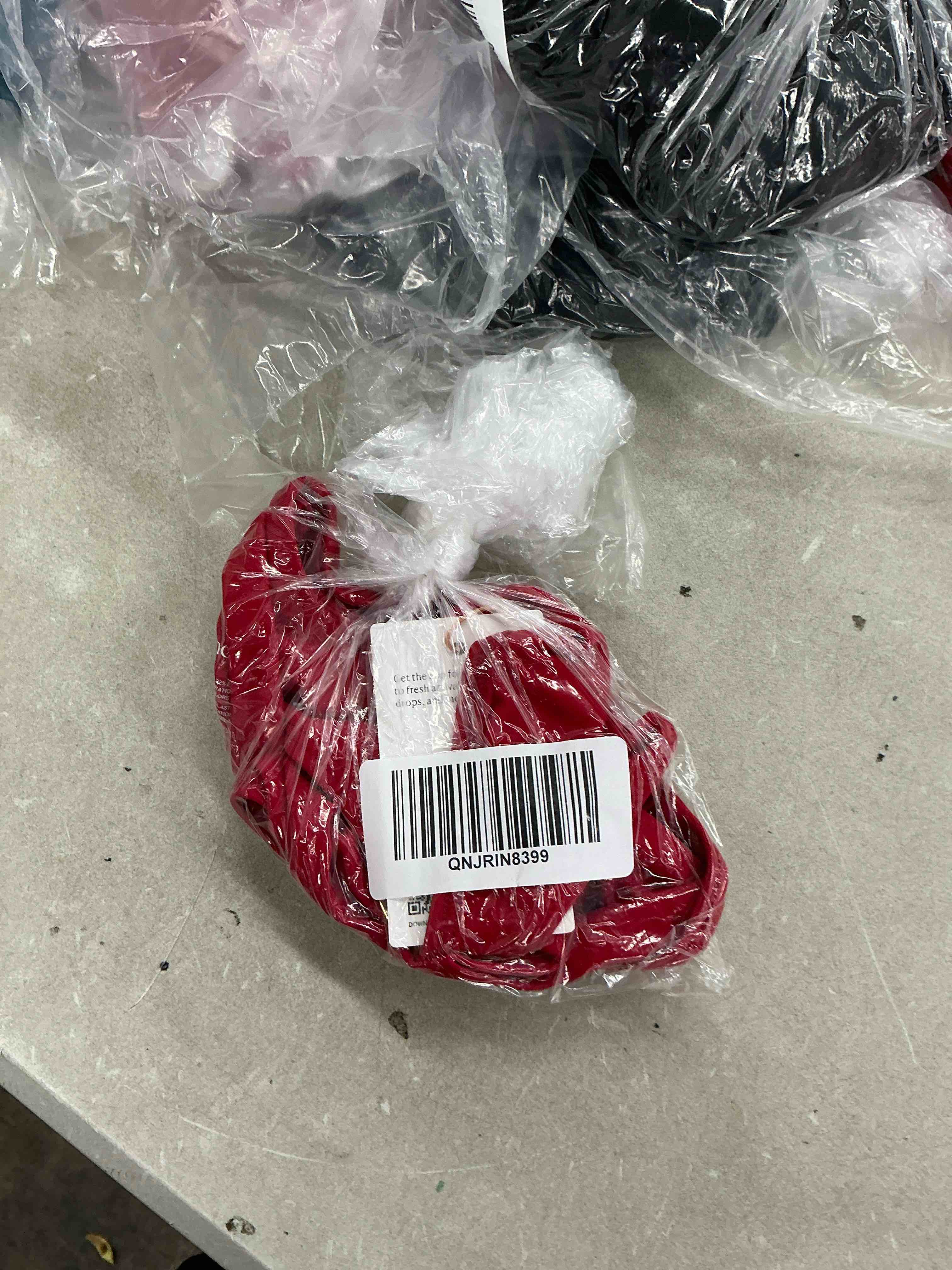 Condition photo showing New/Like New for quince italian plunge bikini top, m, cherry