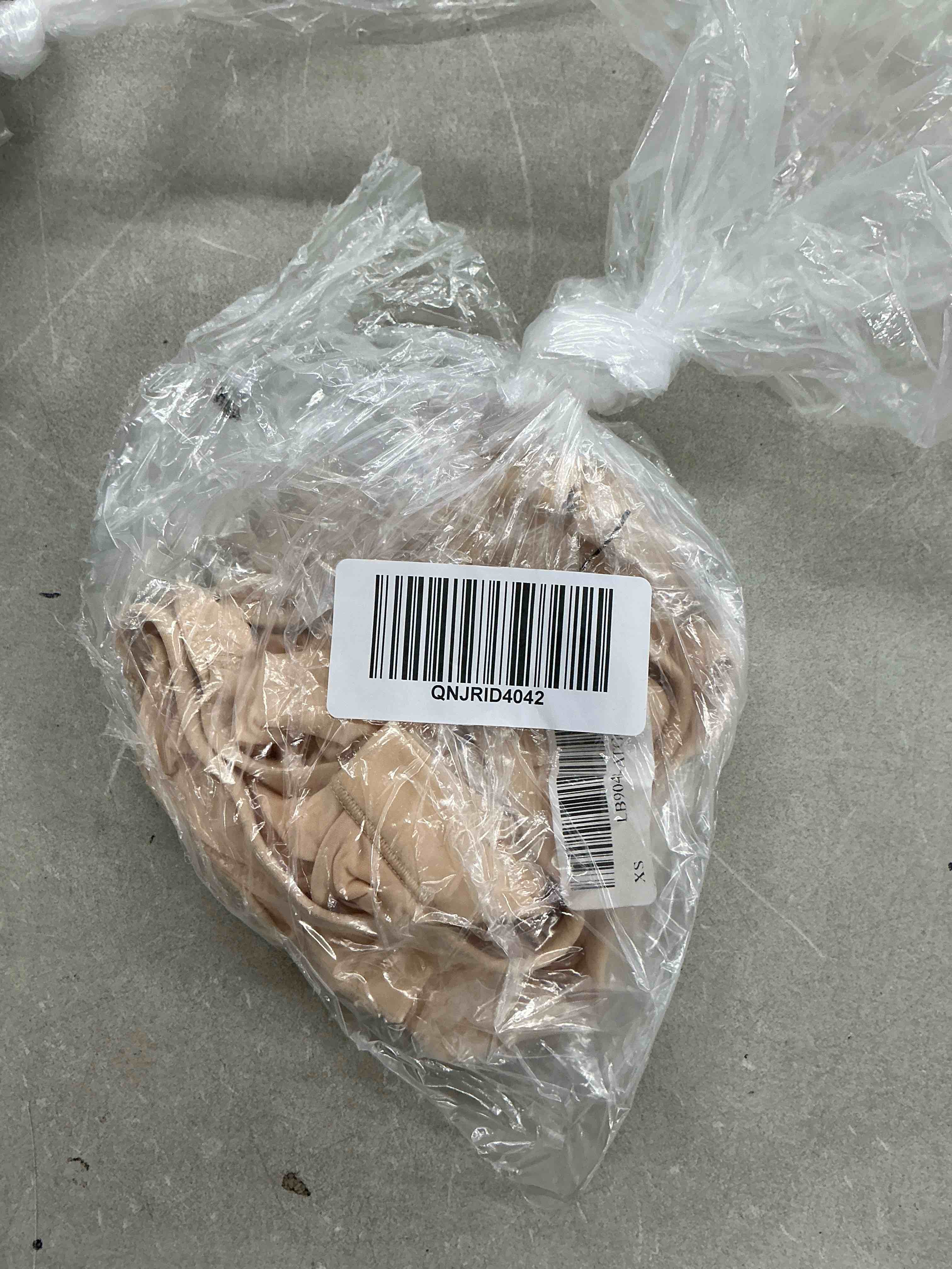 Condition photo showing New/Like New for quince second skin crossover bralette (2-pack), s, beige