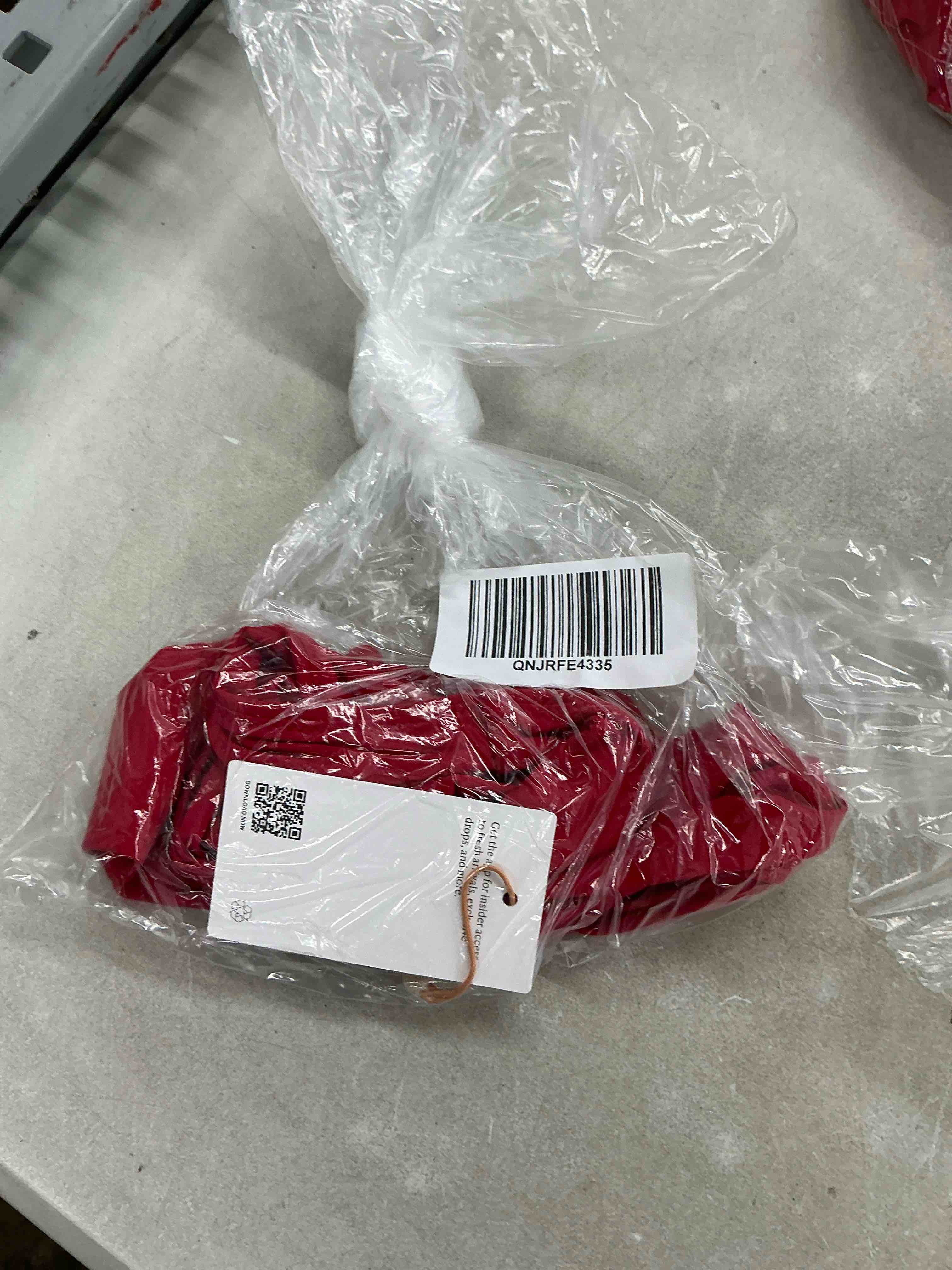 Condition photo showing New/Like New for quince italian low-rise bikini bottom, l, cherry