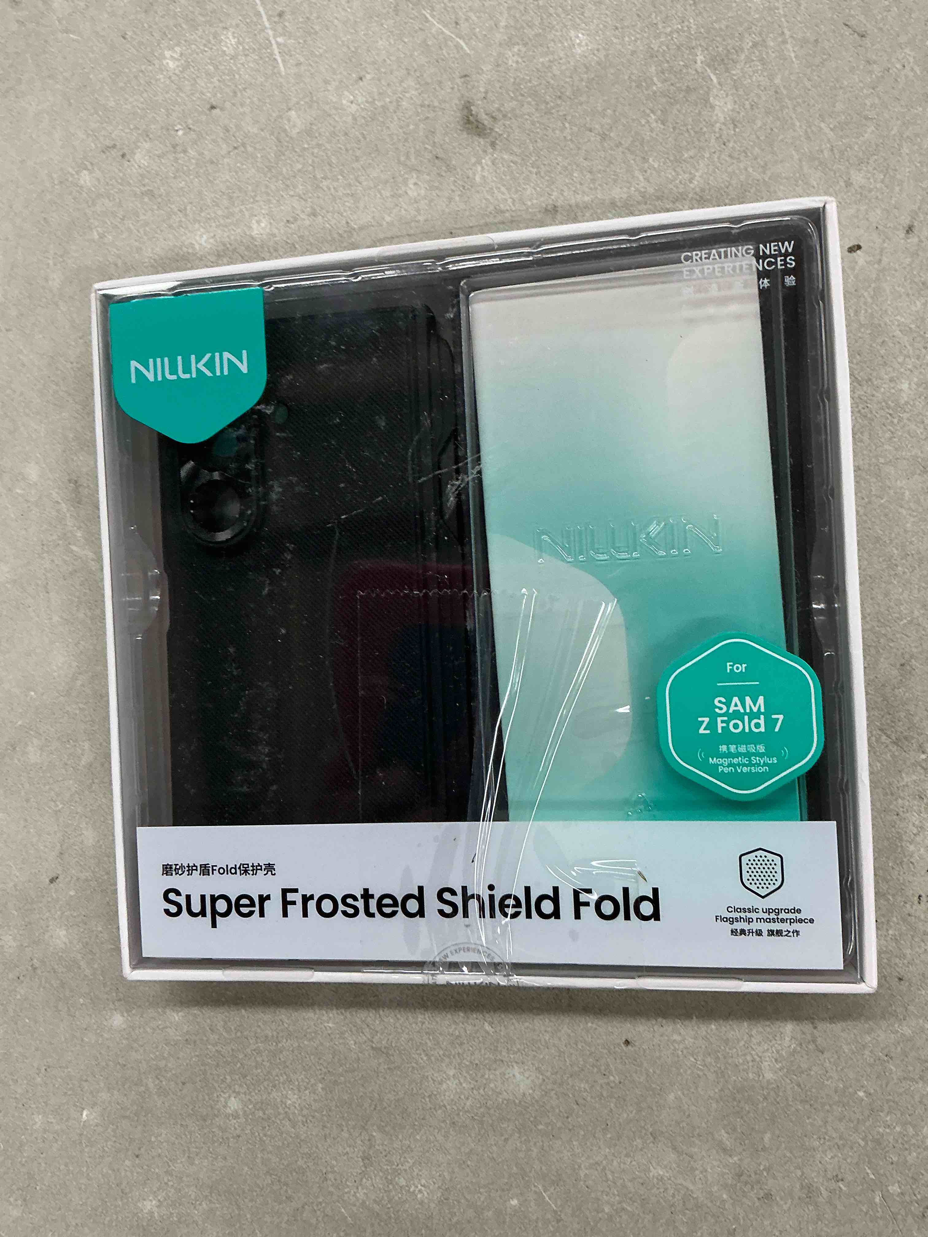 Condition photo showing New/Like New for nillkin for samsung galaxy z fold 7 case with s pen holder, [compatible with magsafe][hinge protection] hd screen protector frosted matte texture slim fit phone case for galaxy z fold 7 black black galaxy z fold 7 with s pen holder