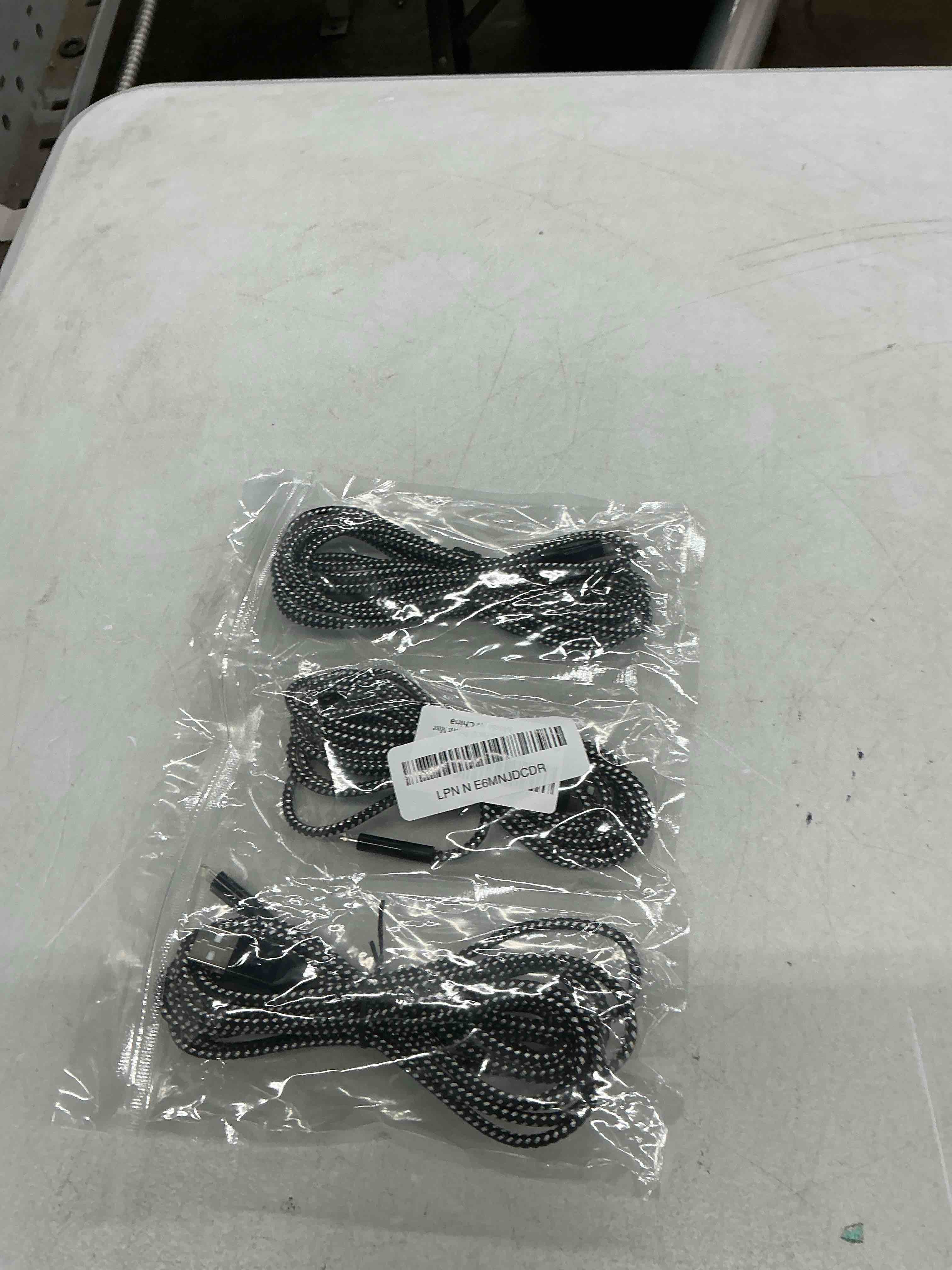 Condition photo showing New/Like New for iphone charger fast charging cord 3 pack 10 ft apple mfi certified lightning cable nylon braided iphone charger cord compatible with iphone 13 12 11 pro max xr xs x 8 7 6 plus se ipad and more blackwhite