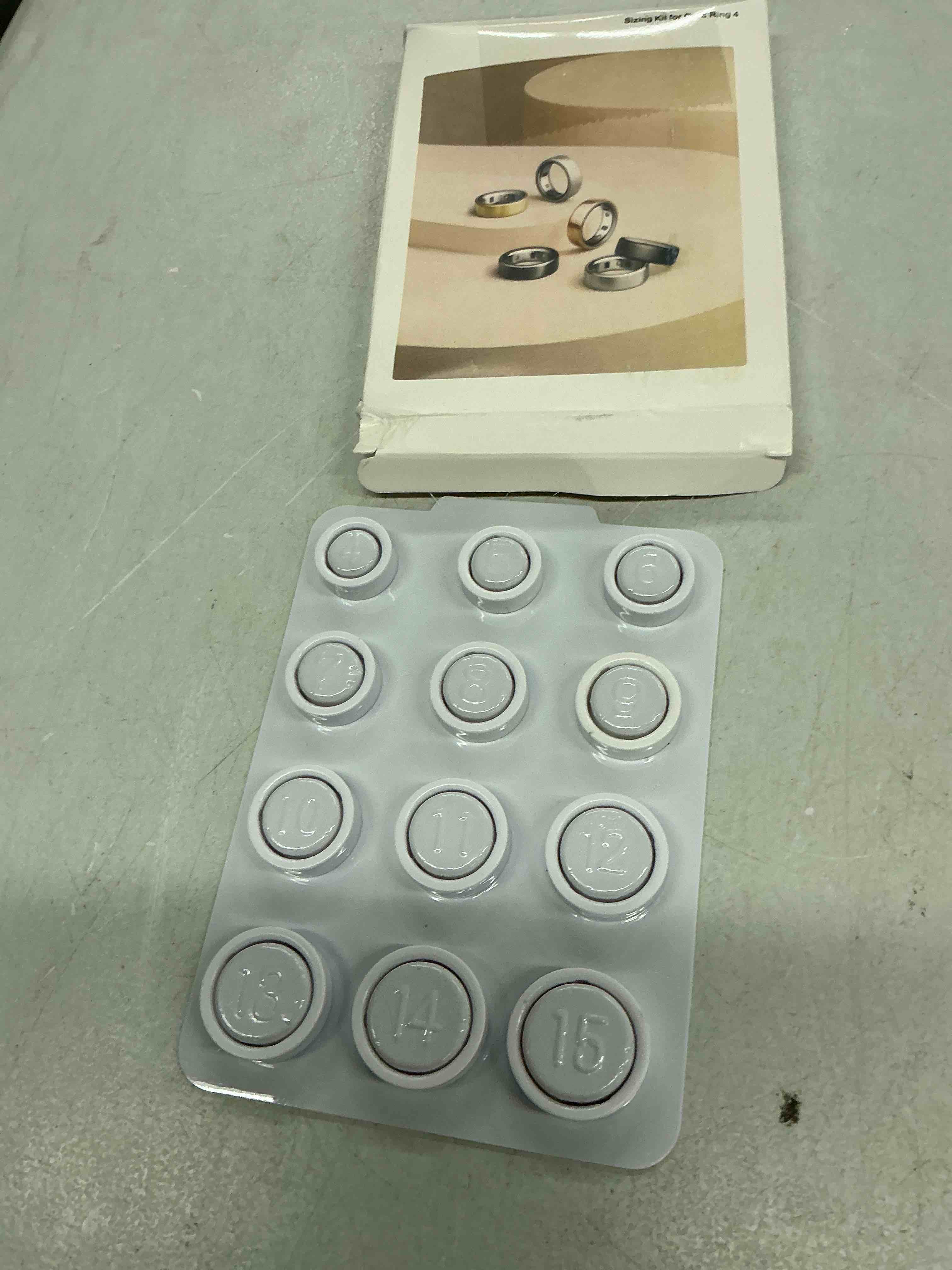Condition photo showing Good Condition for ring 4 sizing kit, compatible with ou-ra ring4, professional finger measuring tool, smart ring find your before you buy ring, size 4 to 15