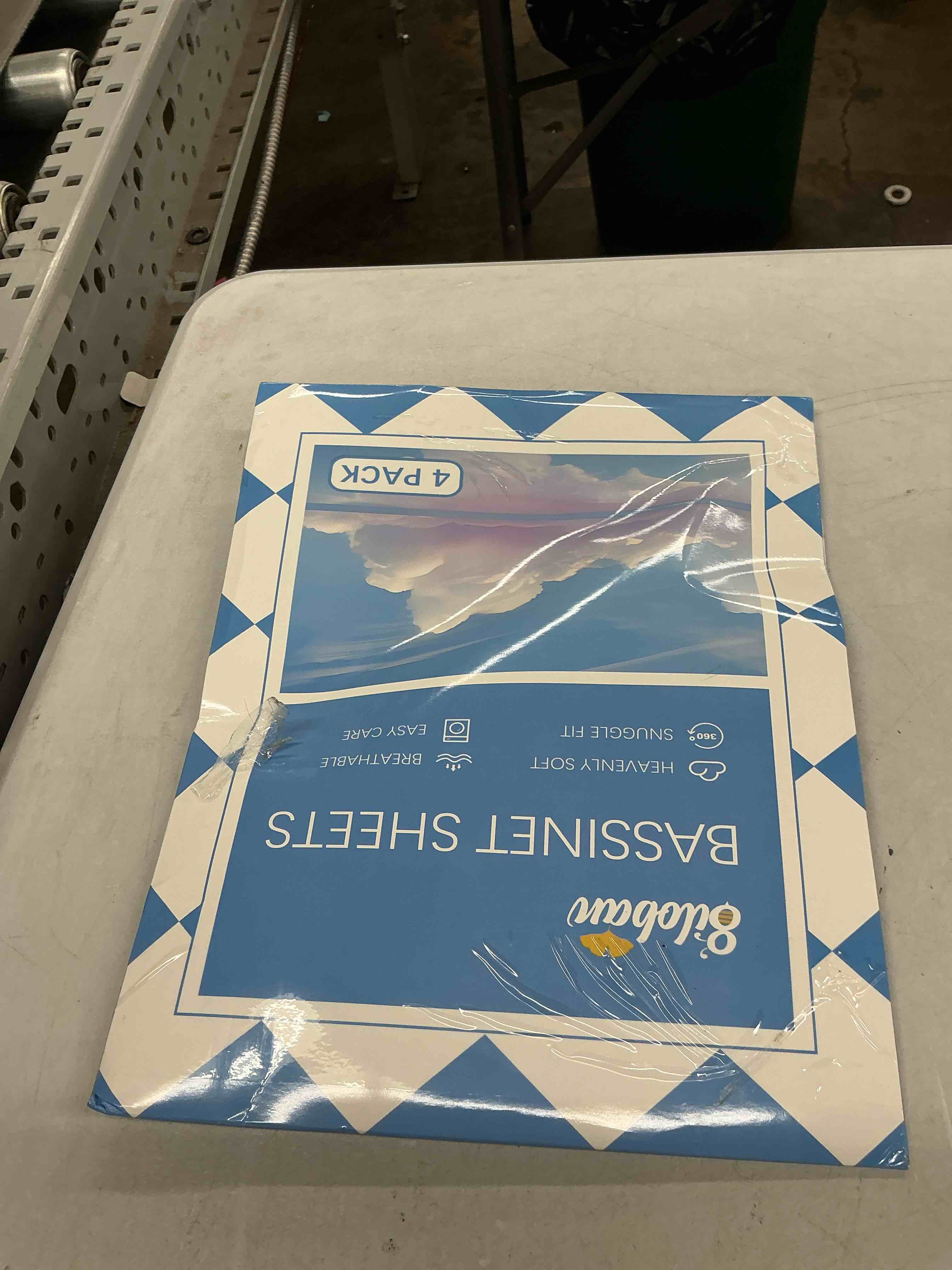 Condition photo showing New/Like New for baby bassinet sheets 4 pack compatible with angelbliss, wayfong, uuoeebb 4 in 1 bedside and papablic baby bassinet, ultra soft & skin-friendly, washer & dryer, 20" x 33", pink print pink cloud for angelbliss & wayfong baby bassinet