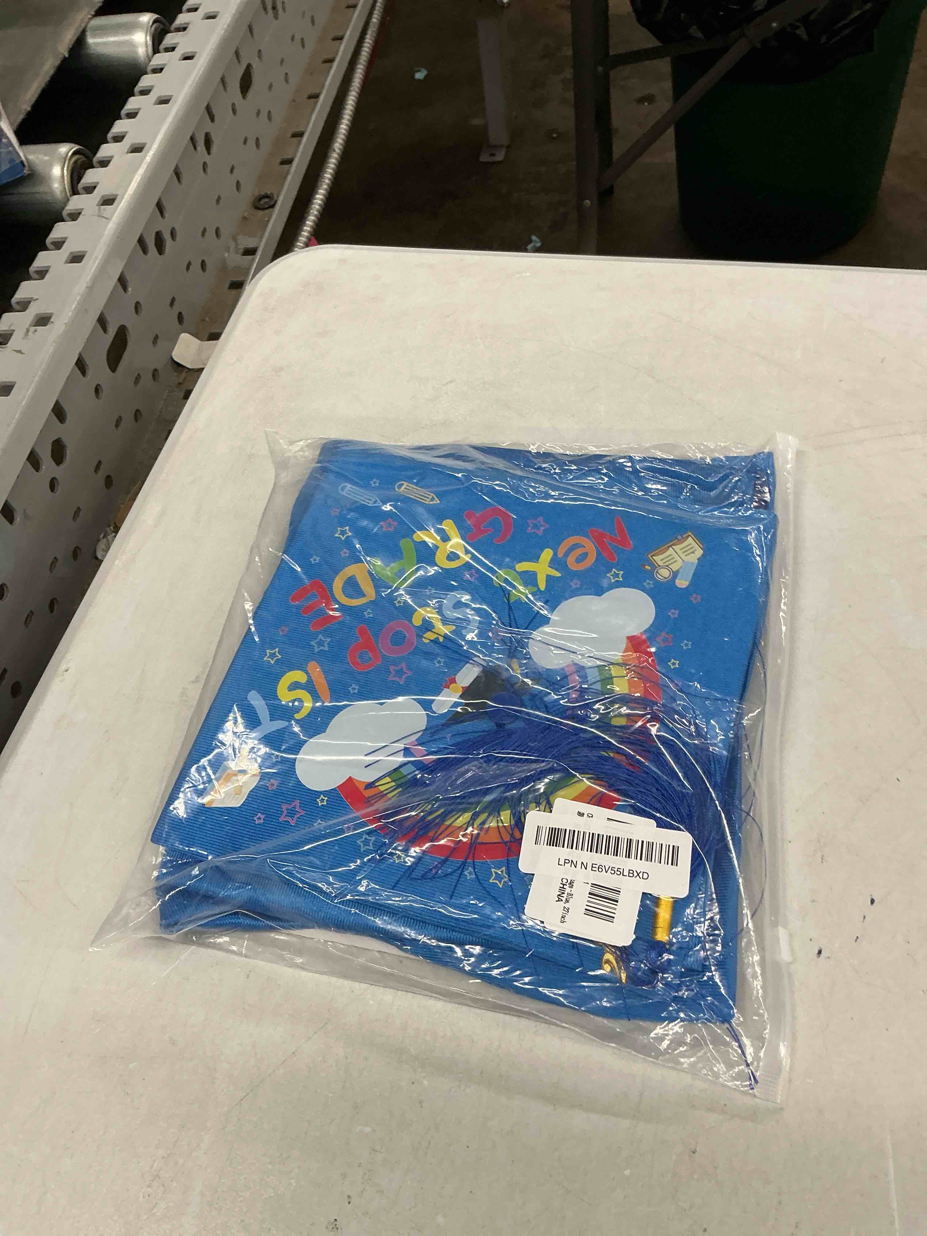 Condition photo showing Good Condition for kindergarten graduation cap and gown with 2026 tassel, certificate for toddler children (27"-33") blue 27inches