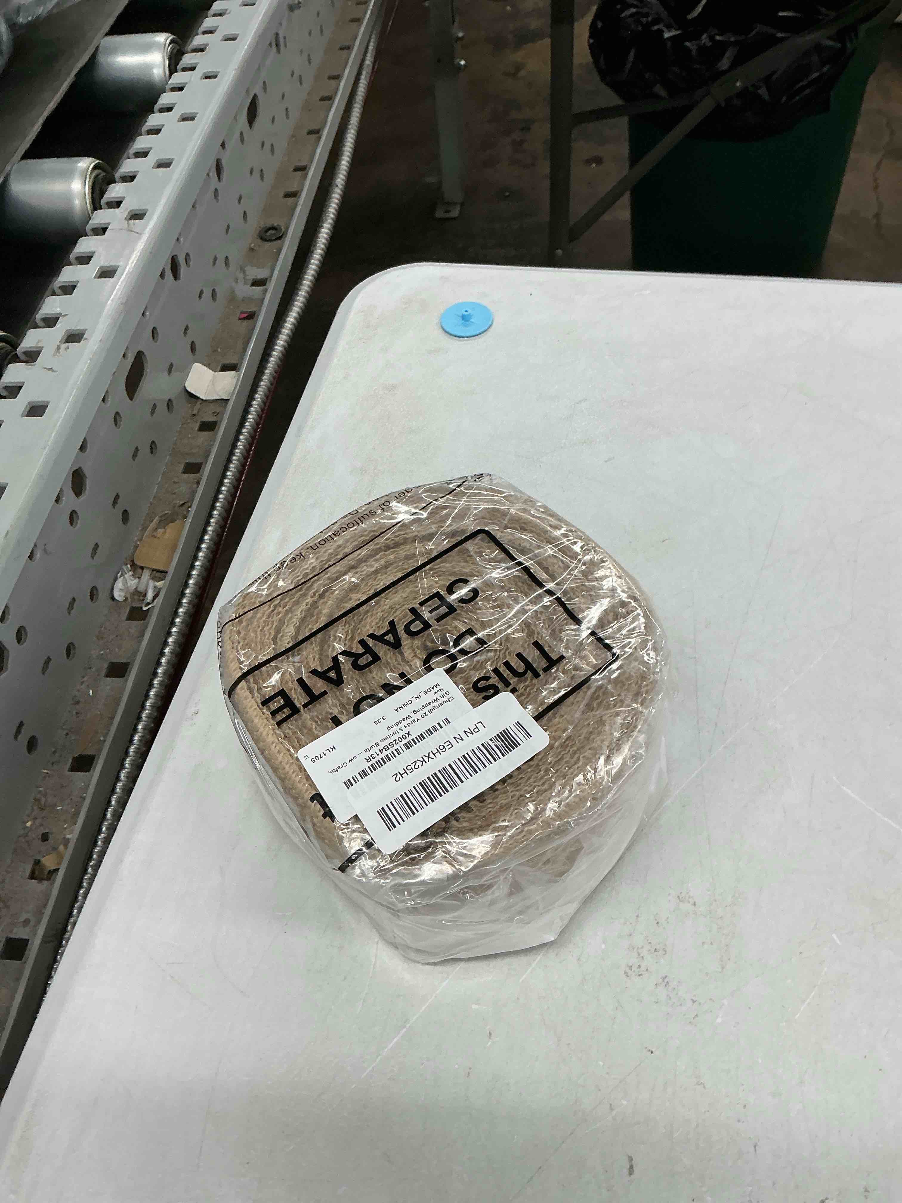 Condition photo showing Good Condition for chuangdi 20 yards 3 inches burlap ribbon wide jute ribbon natural burlap fabric roll wired edge for wreaths, christmas tree decoration, big bow crafts, gift wrapping, wedding 3 inch, 20 yard
