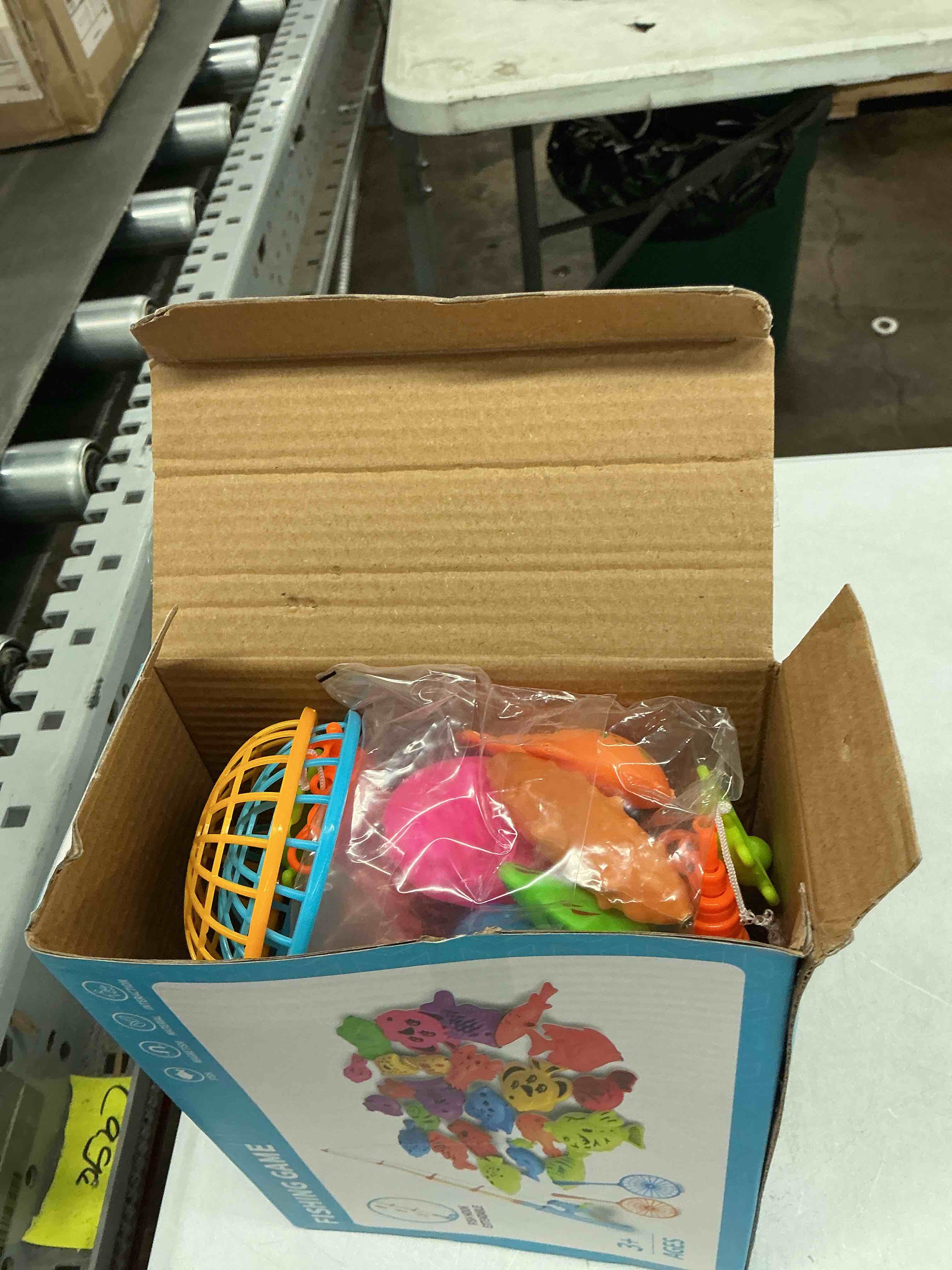 Condition photo showing Good Condition for magnetic fishing pool toys game for kids toddlers, water table bathtub toy with pole rod net plastic floating fish, water bath pool outdoor toys for kids toddlers baby age 3 4 5 6 year old 35 fish
