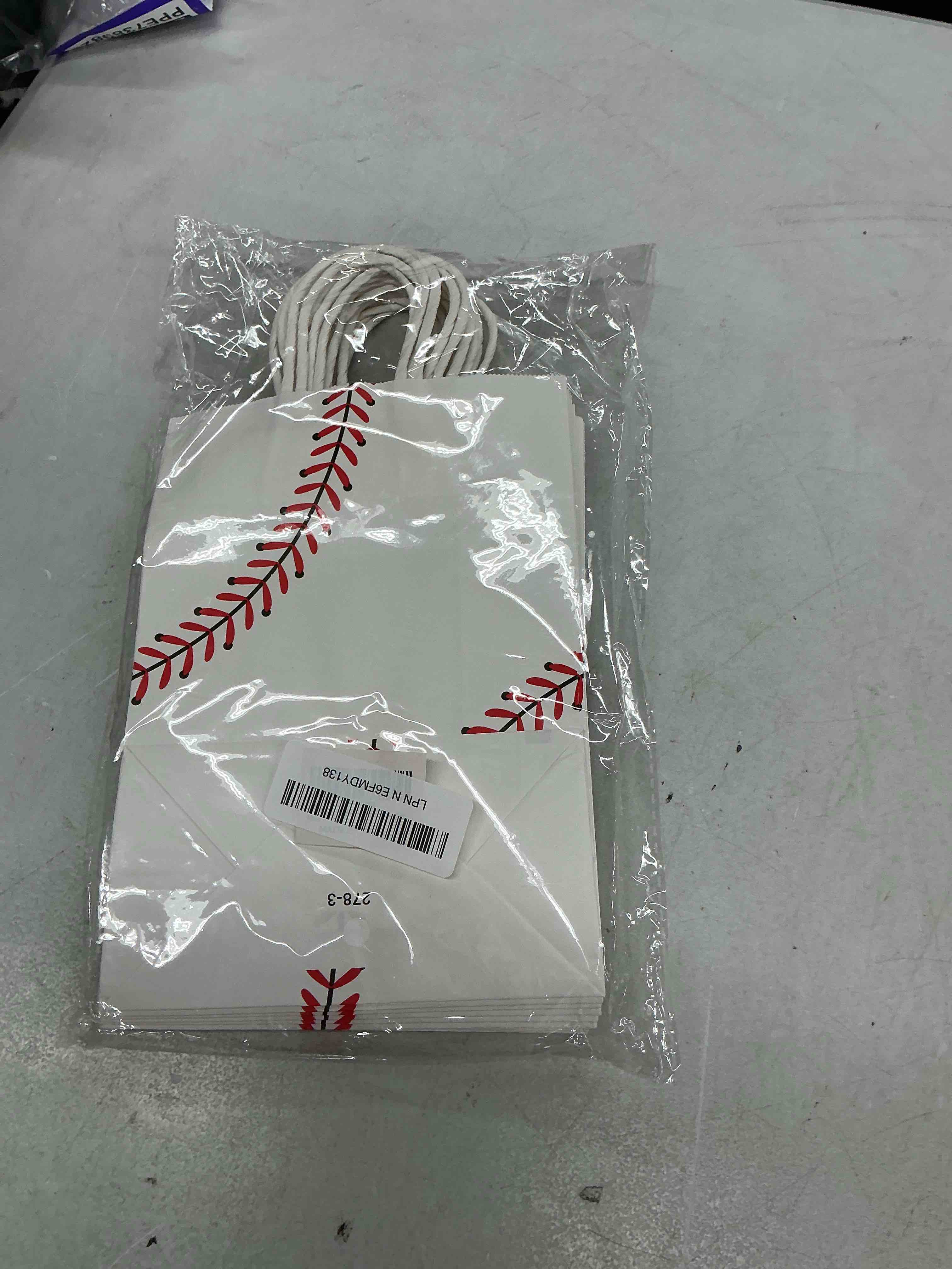 Condition photo showing Good Condition for ye 12 pcs baseball snack bags baseball gift bags baseball goodie bags baseball party favor gift bags paper for games day sports goobaseballdy birthday decorations supplies