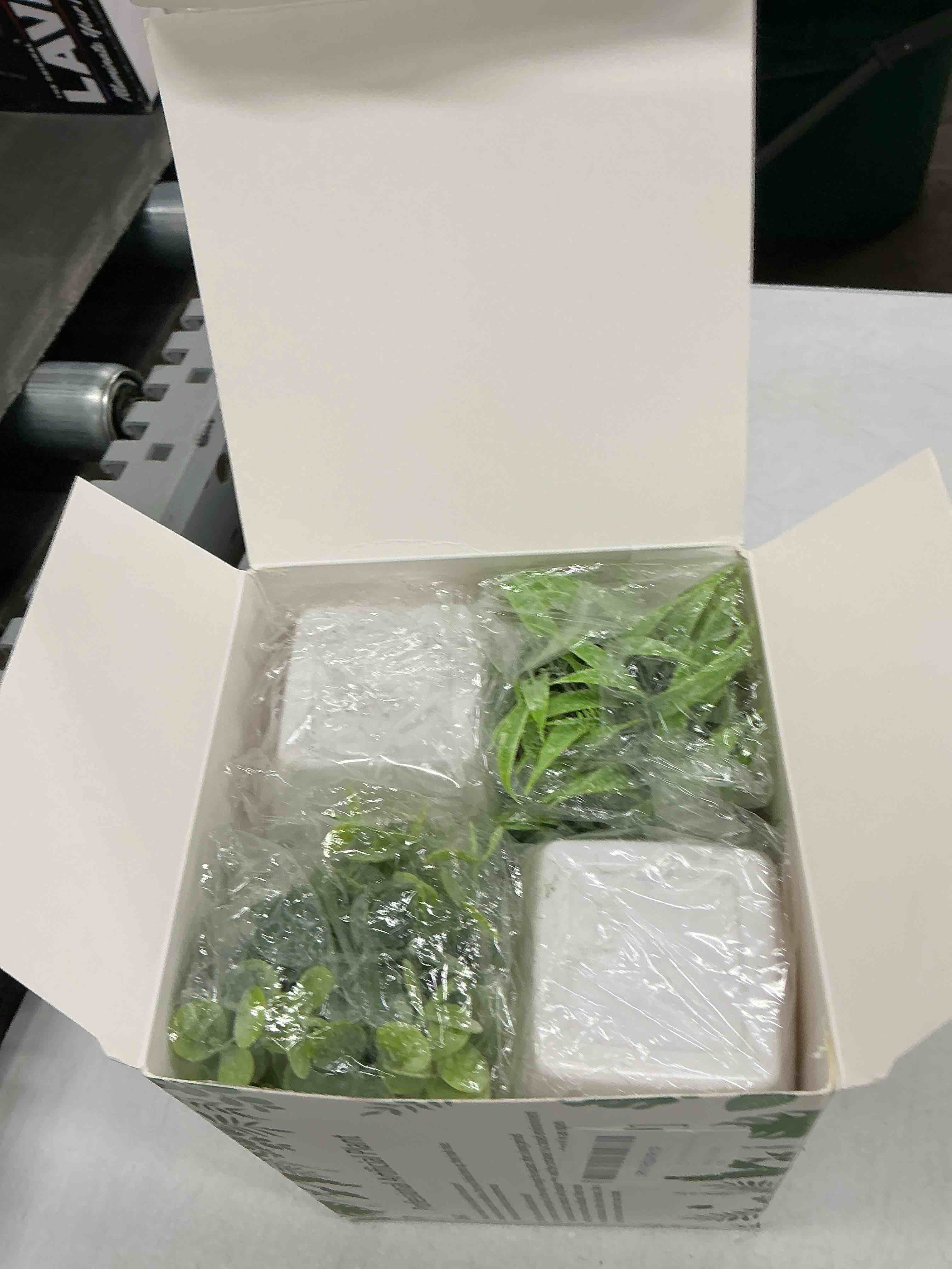Condition photo showing Good Condition for greentime 4 pack fake plants in white pot small artificial eucalyptus | potted plant wheat grass mini faux greenery for home decor indoor office table room farmhouse bathroom decorations white-grey 4