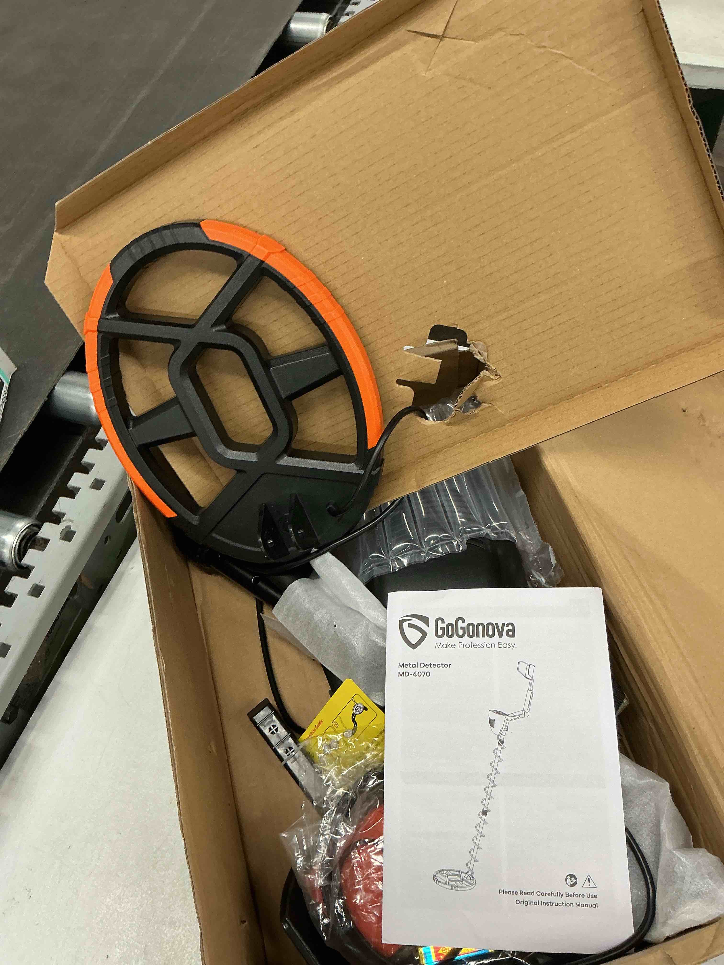 Condition photo showing Good Condition for metal detector for adults & kids, gogonova kids metal detector, waterproof metal detectors with high accuracy lightweight 8" search coil, all metal & disc modes for junior & youth gold detector orange