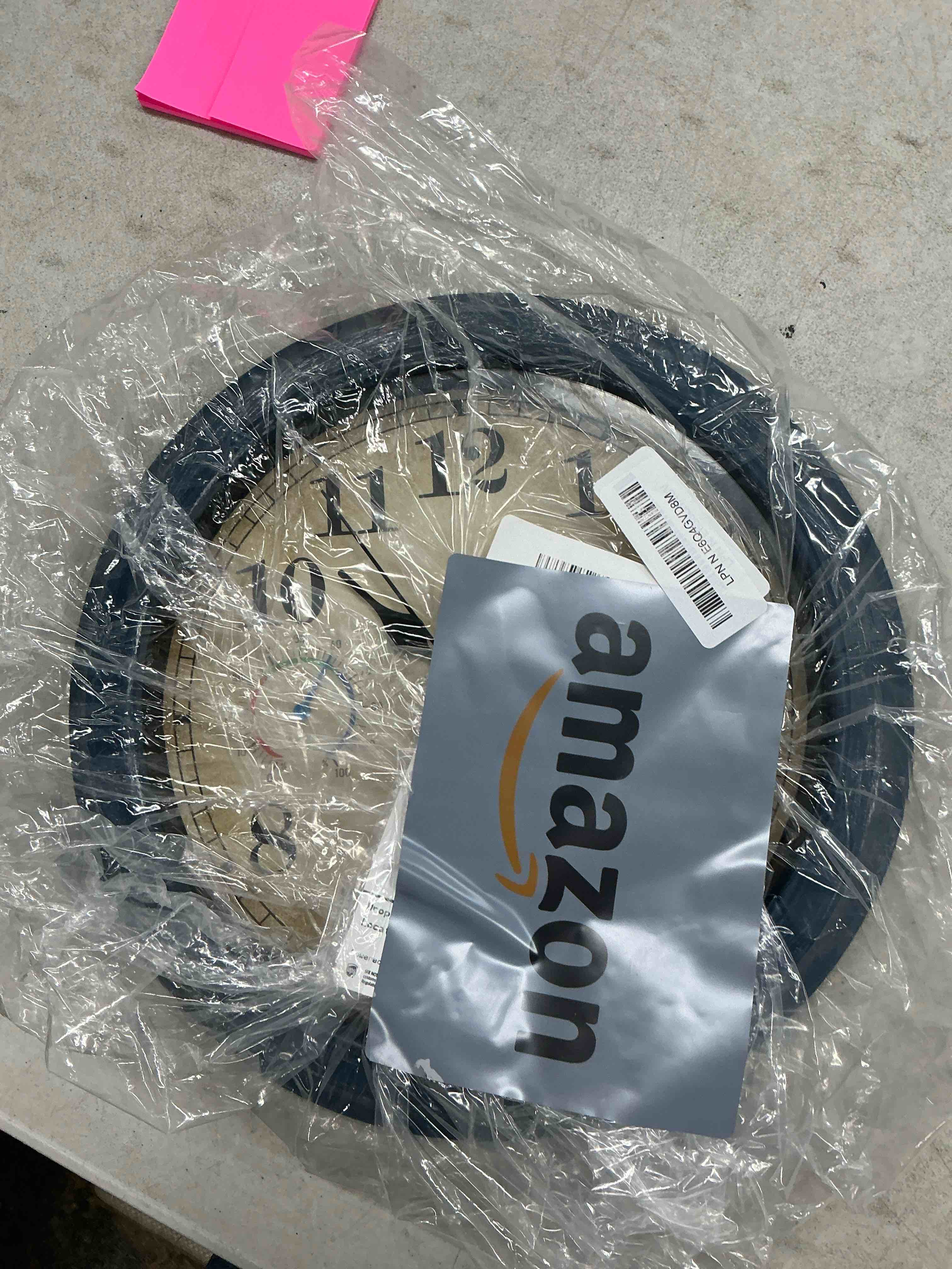 Condition photo showing Good Condition for 12 inch outdoor clock with thermometer and hygrometer combo, waterproof indoor outdoor wall clocks for patio, pool, garden, bathroom decor- blue 12 blue