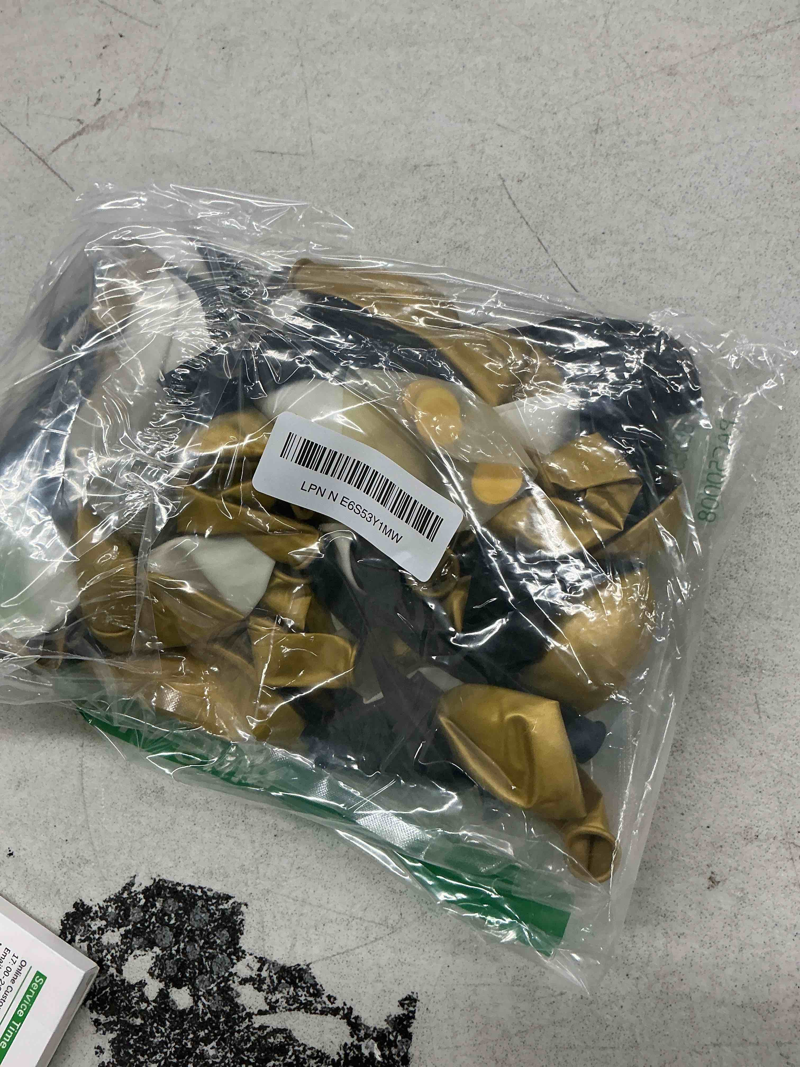 Condition photo showing Good Condition for 68pcs black white gold balloons with 12 inch black gold confetti balloons for graduation birthday wedding party decorations heibaijin