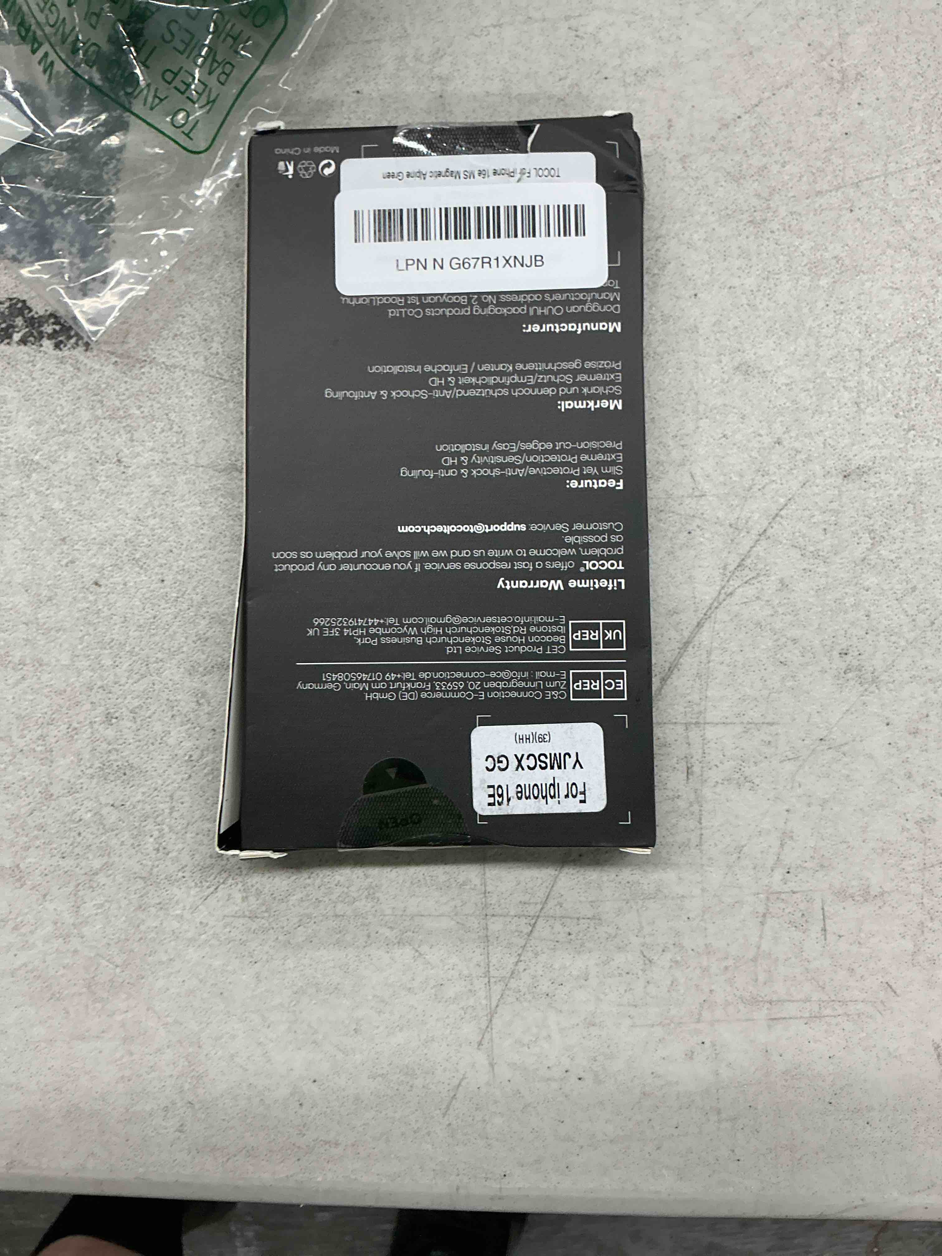 Condition photo showing Good Condition for tocol magnetic for iphone 16e/17e case, upgraded full camera protection, compatible with magsafe, drop protection, translucent matte back bumper for iphone 16e/17e 6.1-inch (alpine green) iphone 17e green