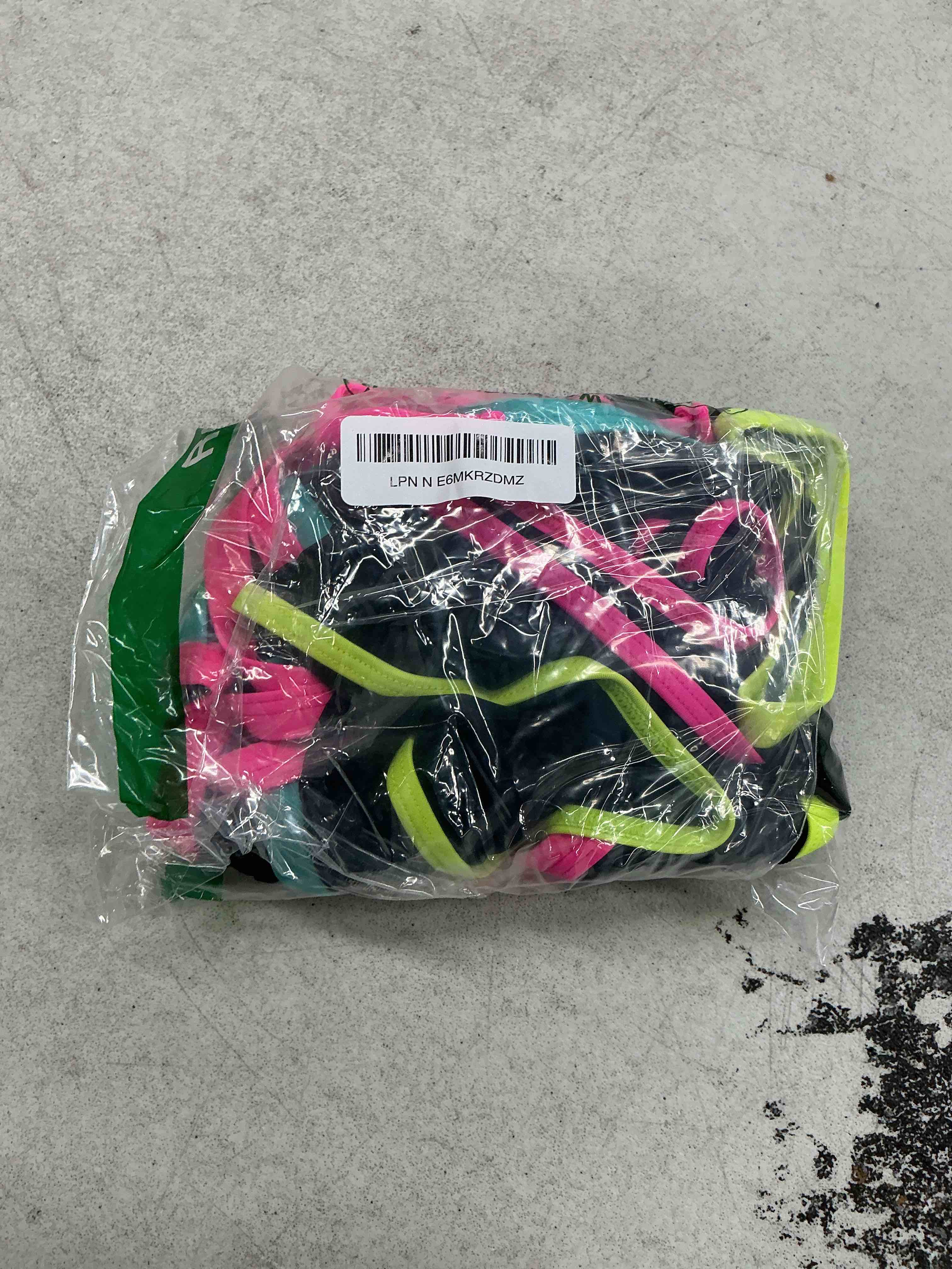Condition photo showing Good Condition for popvil 2 piece swimsuit for women neon high waisted bikini sets | adjustable straps v neck bathing suits;high cut swimwear; great for summer, beach&pool; x-large black1