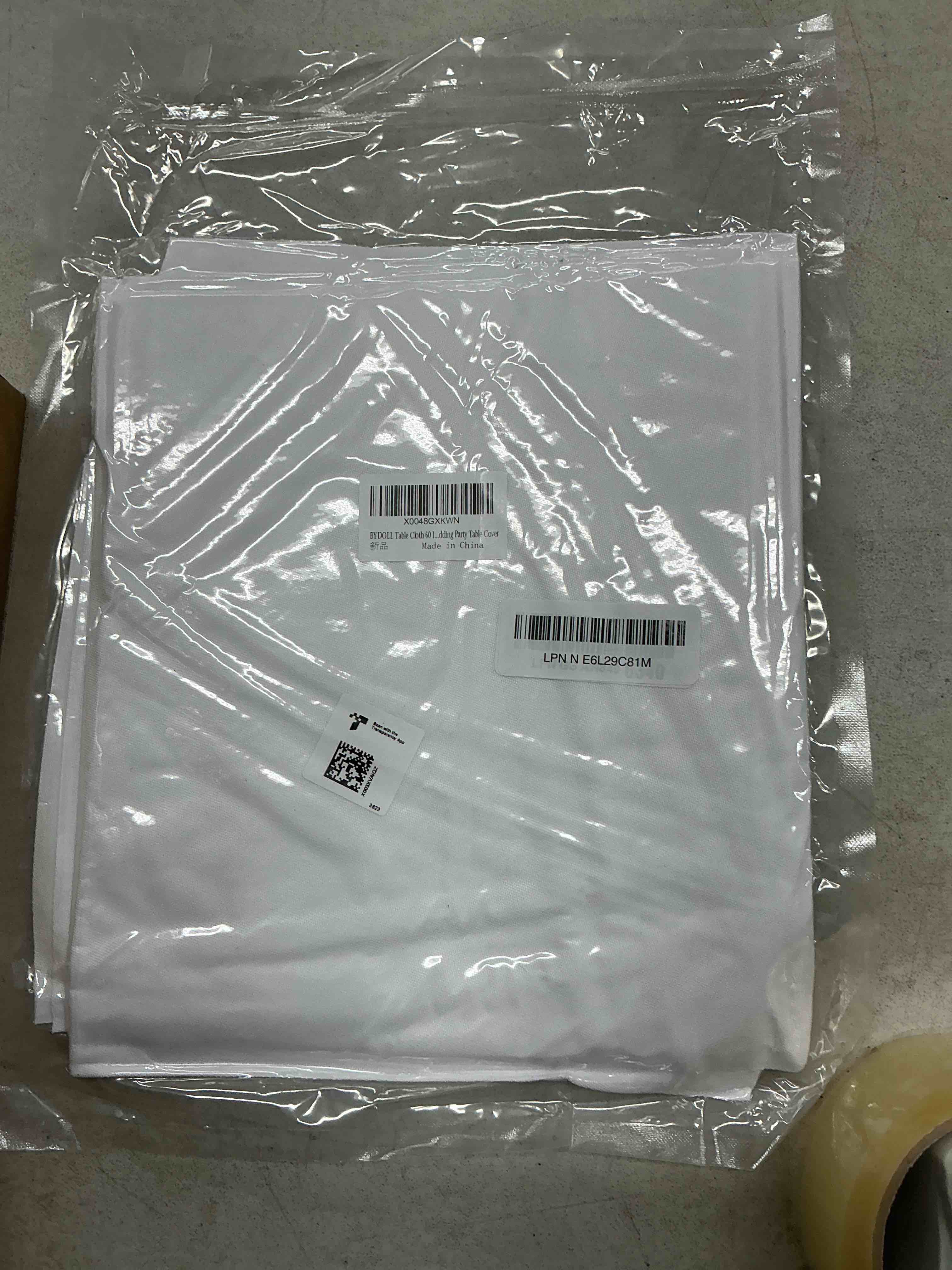 Condition photo showing Good Condition for bydoll table cloth round 60 inch tablecloth fits max50 inch diameter top,white washable outdoor winkle and stain resistant spillproof polyester tablecloths for round tables party cover 60" (round) white