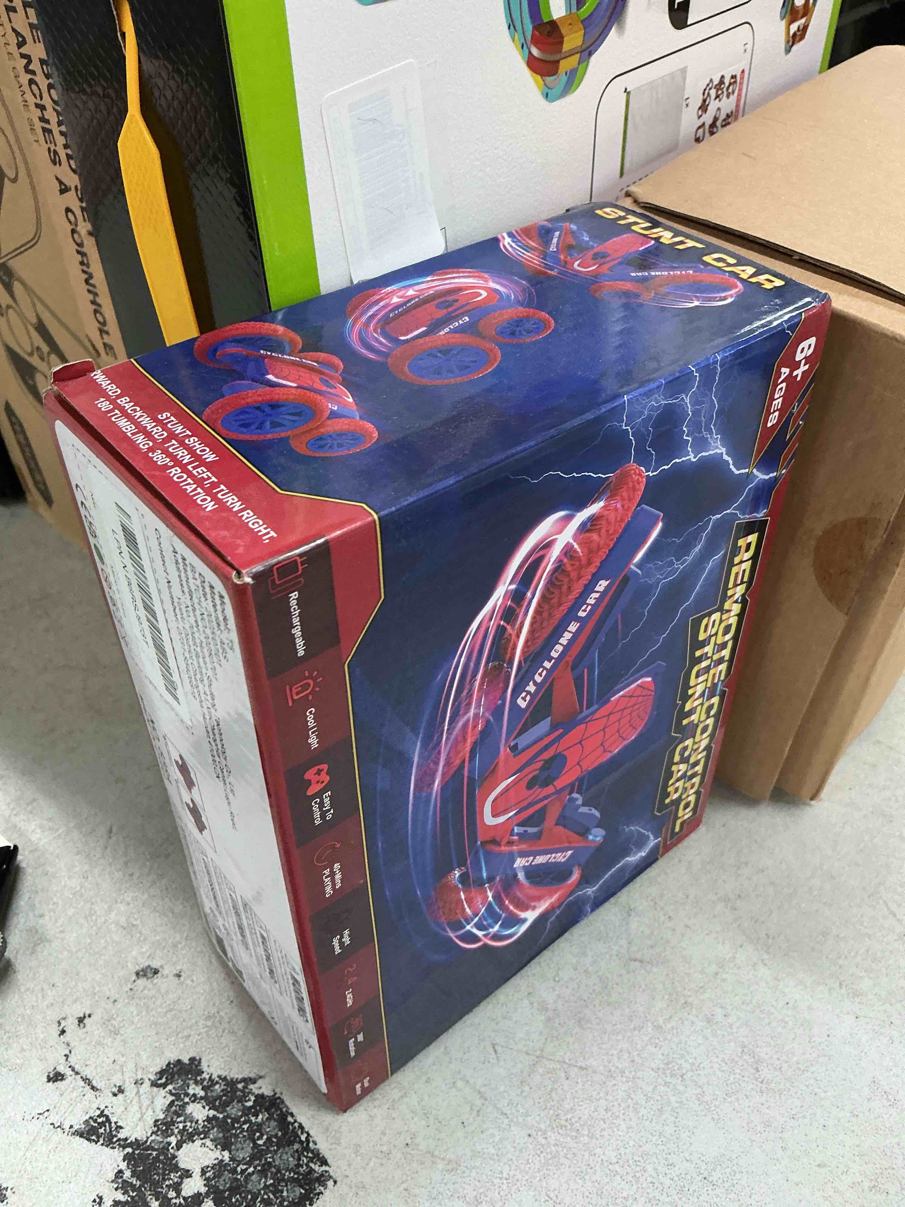 Condition photo showing Good Condition for spider rc stunt car with cyclone mode, rechargeable, ages 4-12 | 4wd rc stunt car with cyclone mode, 360° spins, dual motors, rechargeable batteries and 2.4ghz control cyclone-red