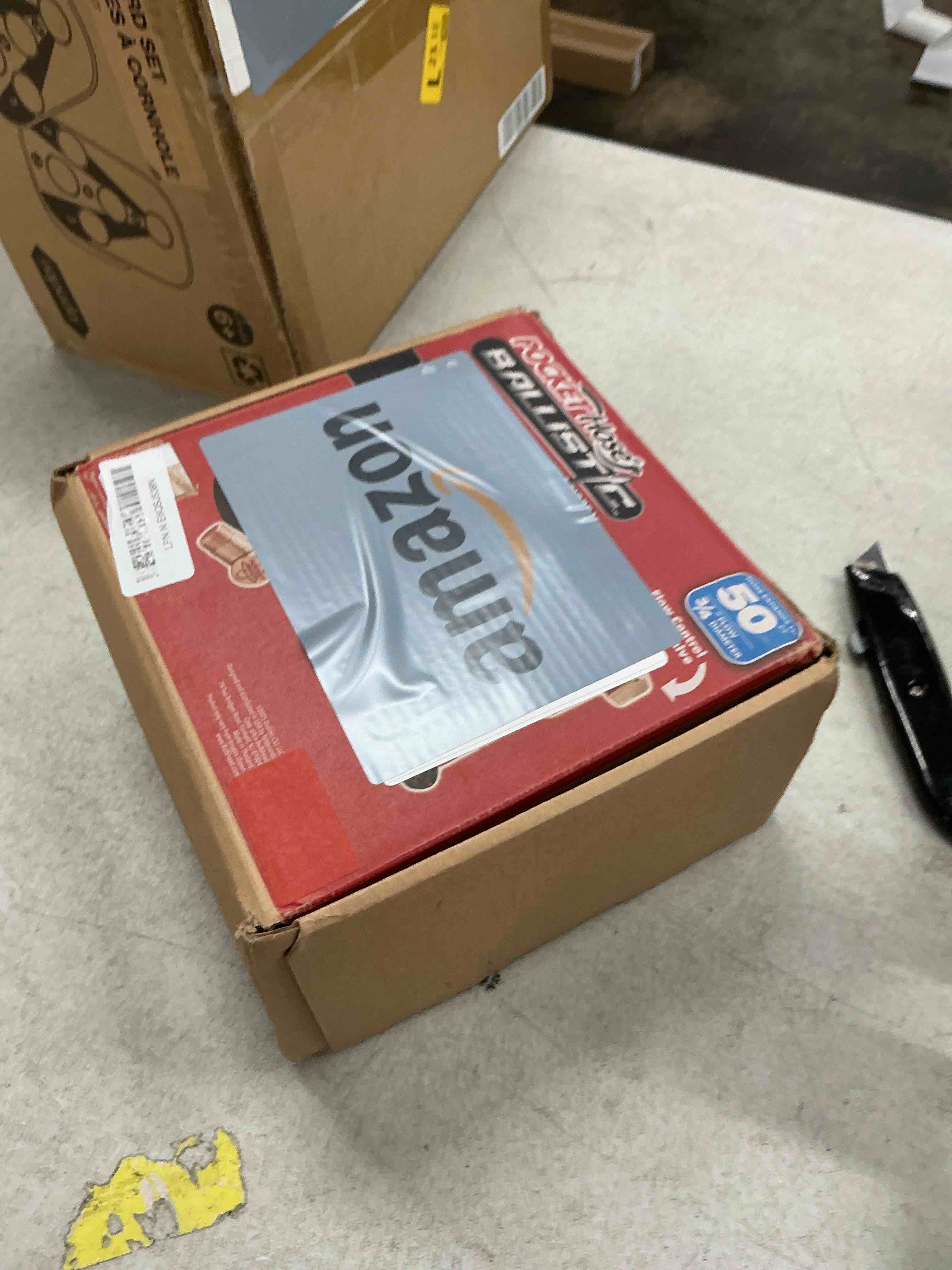 Condition photo showing New/Like New for pocket hose ballistic 50 ft expandable garden hose, no-kink, as seen on tv | anti-burst sleeve reinforced with bulletproof fiber, 360° swiveling pocket pivot connector, lightweight compact design