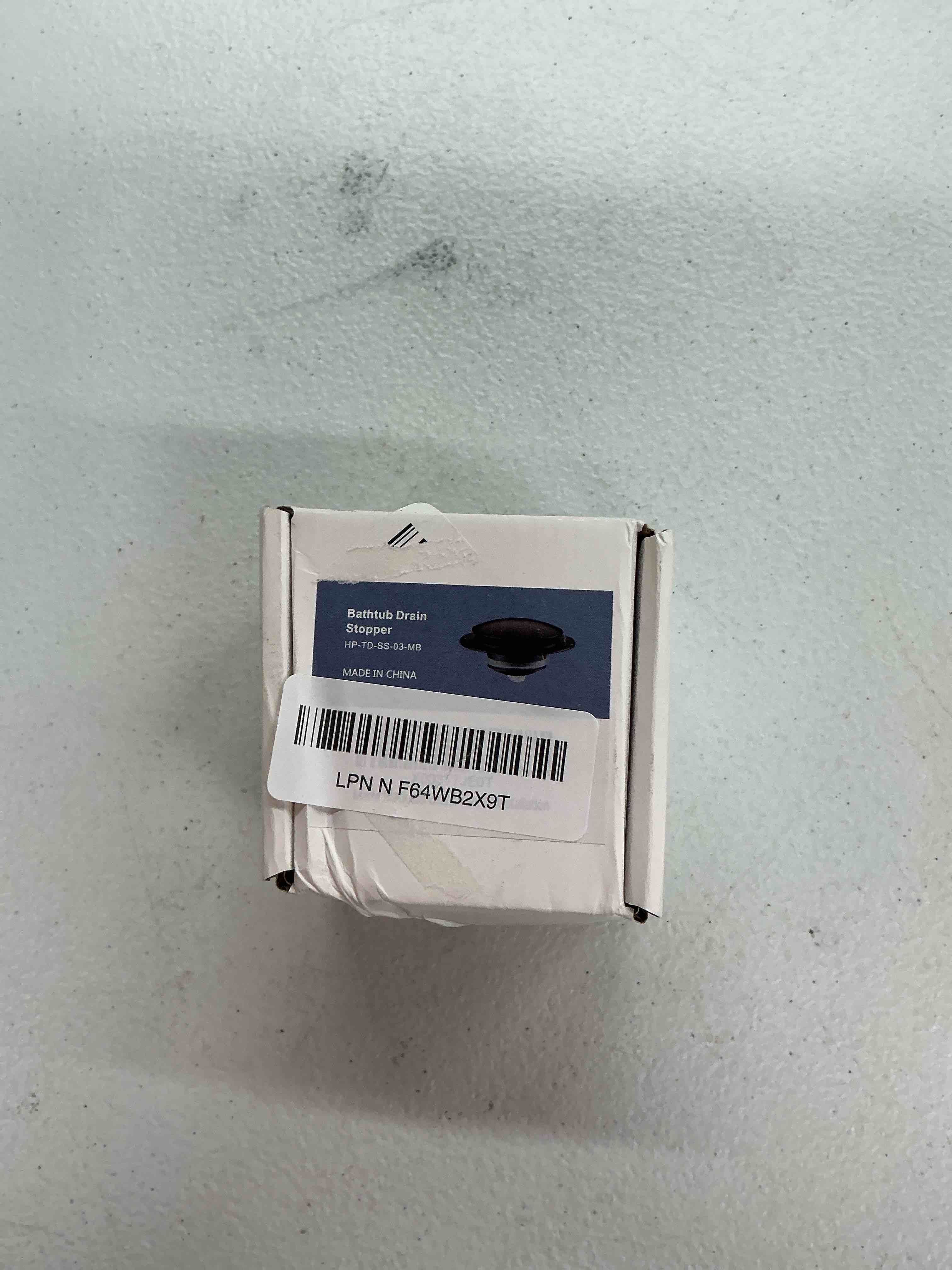 Condition photo showing Good Condition for matte black tub drain stopper, hidrop pop up universal tub dain tip toe bathtub drain stopper, fit 1.375 to 1.5 inches, replaces lift and turn, tip-toe and trip lever drains for tub, ez installation