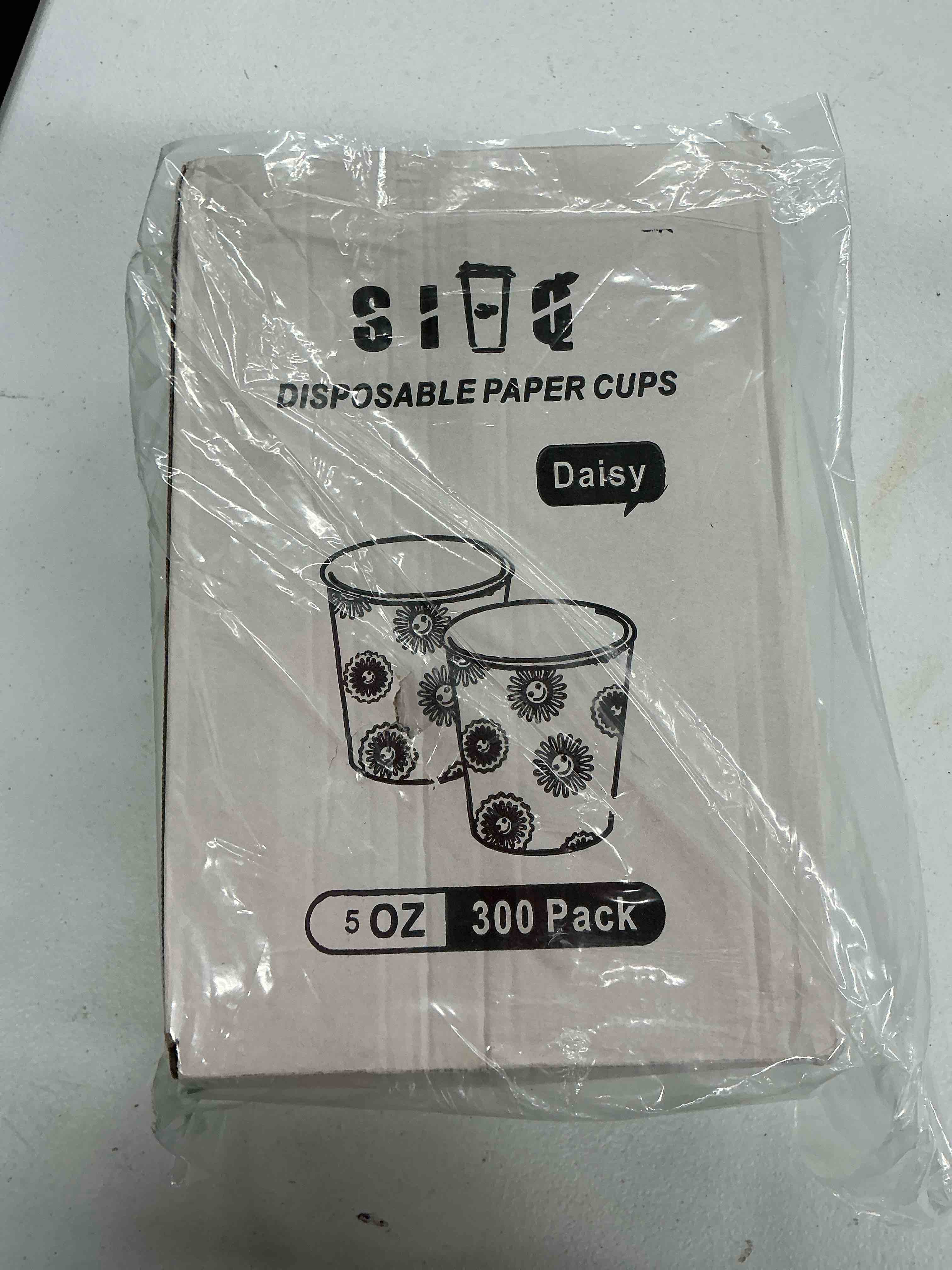Condition photo showing Good Condition for siuq 300 pack 5 oz paper cups, disposable bathroom cups, small mouthwash cups, hot/cold beverage drinking mini cup for party, picnic, bbq, travel (daisy) daisy 5oz-300 pack