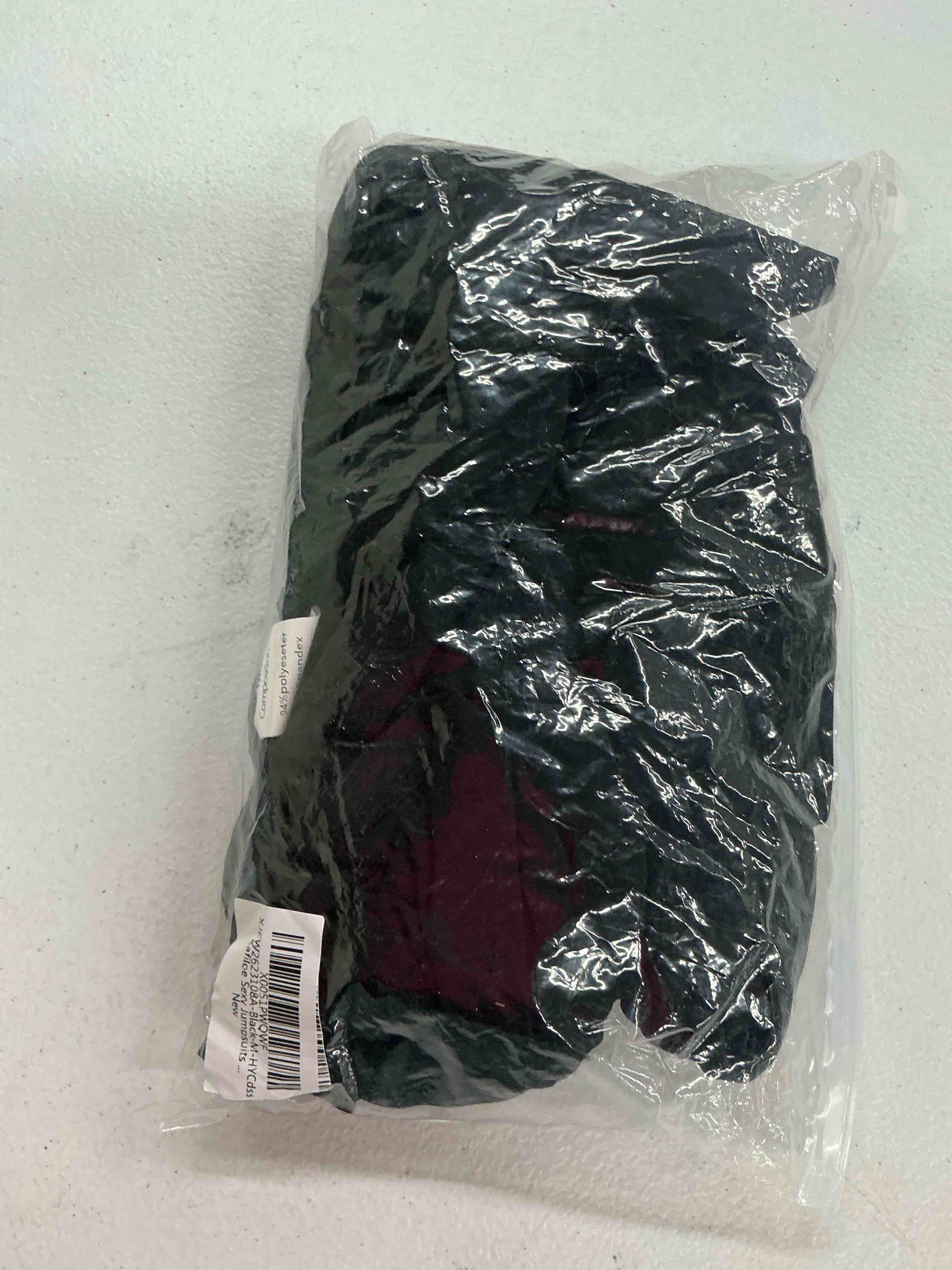 Condition photo showing Good Condition for kafiloe sexy jumpsuits for women sleeveless cowl neck romper bodycon shorts open back club outfits black medium