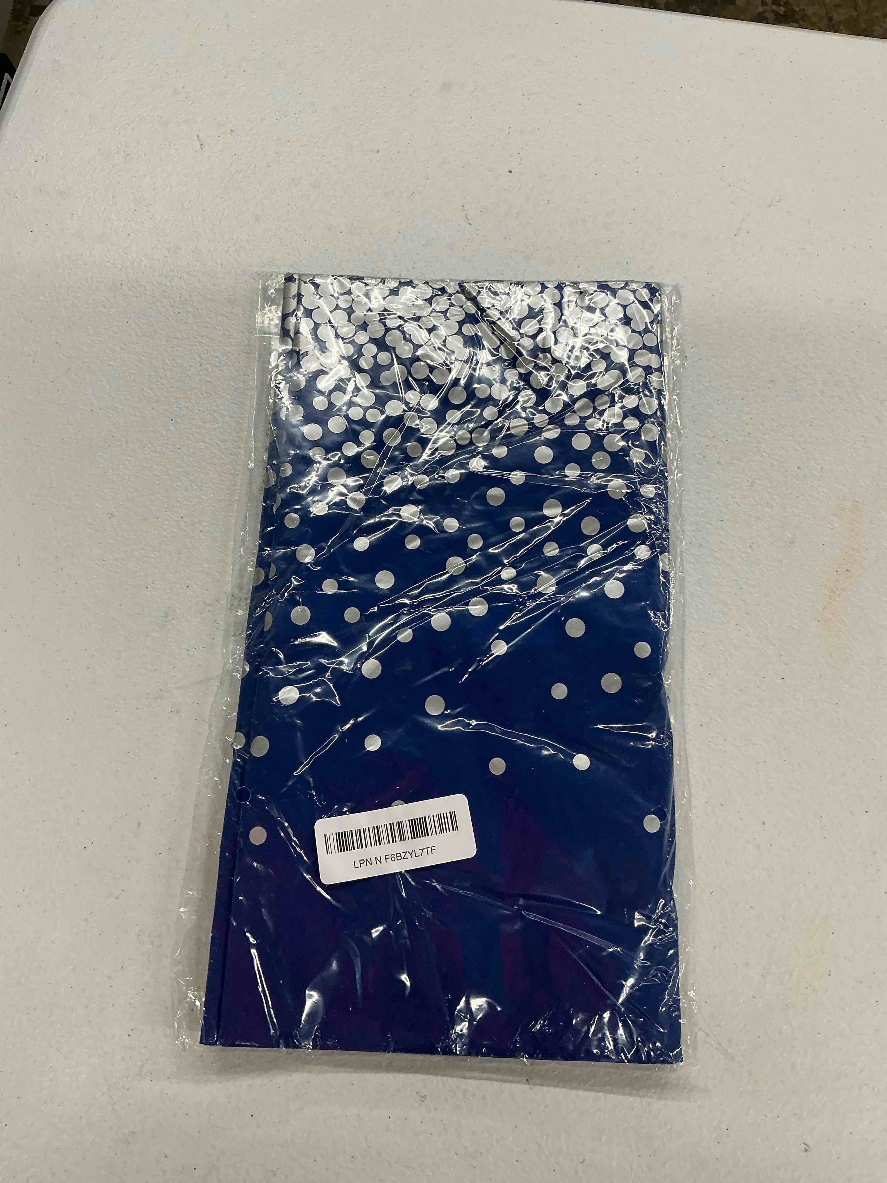 Condition photo showing Good Condition for 3pcs blue and silver tablecloth party decorations,plastic royal blue table cloth printed silver table runner disposable rectangle tables cover for anniversary wedding graduation 2025 party,54x108 inch blue silver 3 pack